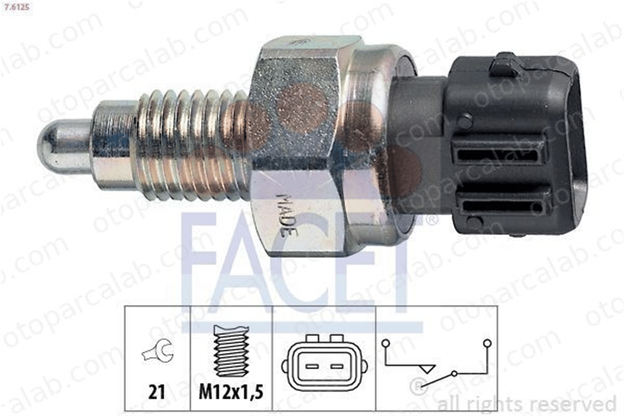 FACET 7.6125 Geri Vites Müşürü SEAT CORDOBA IBIZA II 2945415B UMB10003