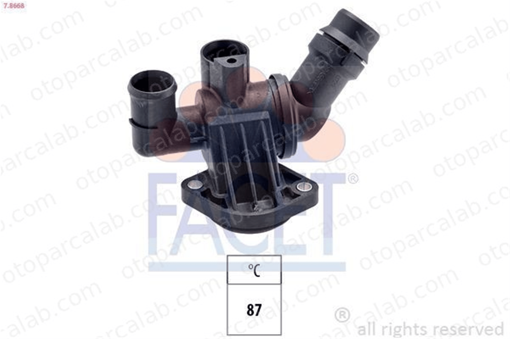 FACET 7.8668 Termostat Gövdesi AUDI A4 B7 A4 B7 Avant 6D121111G 06D 121 111 G