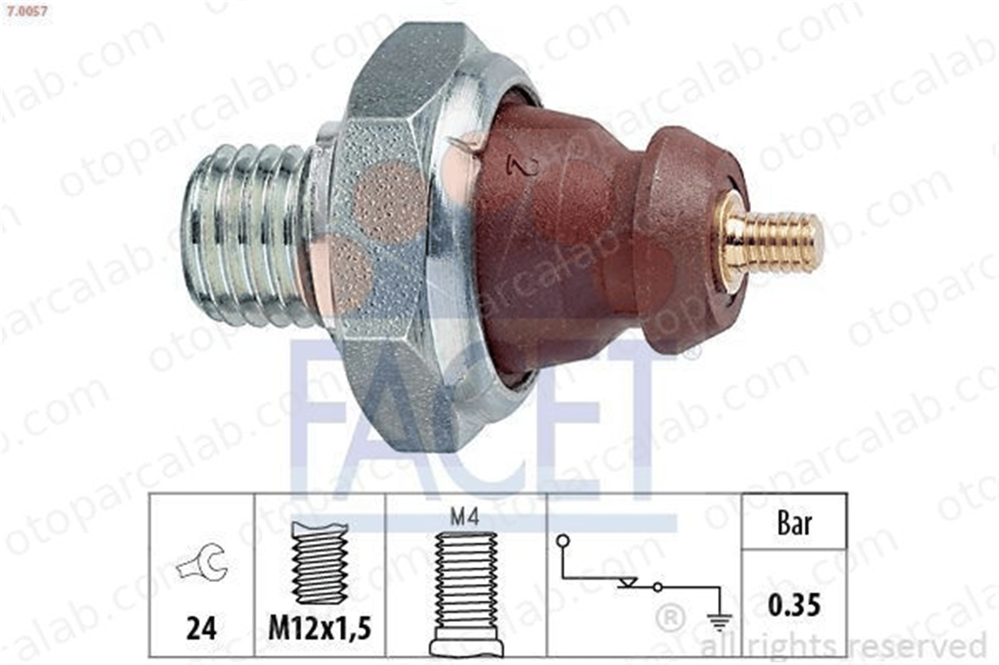 FACET 7.0057 Yağ Müşürü BMW 5 3 1277591 12611277591