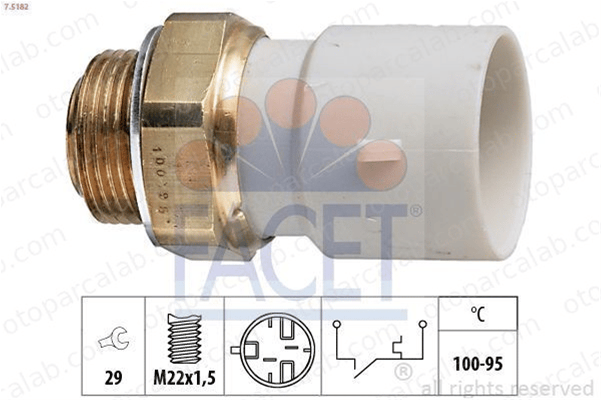 FACET 7.5182 Fan Müşürü OPEL ASTRA F Station wagon ASTRA F 90449435 1341030
