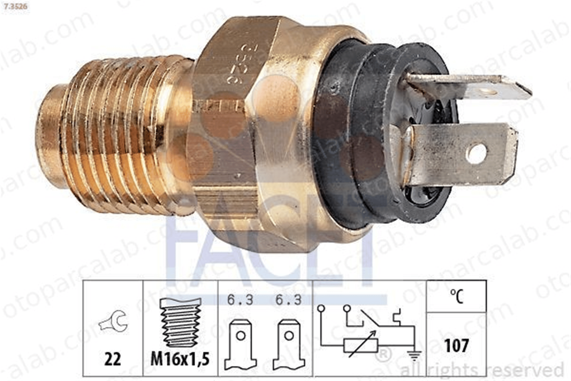 FACET 7.3526 Hararet Müşürü FIAT DUCATO Panelvan/Van DUCATO Minibüs/Otobüs 1338F7 133893