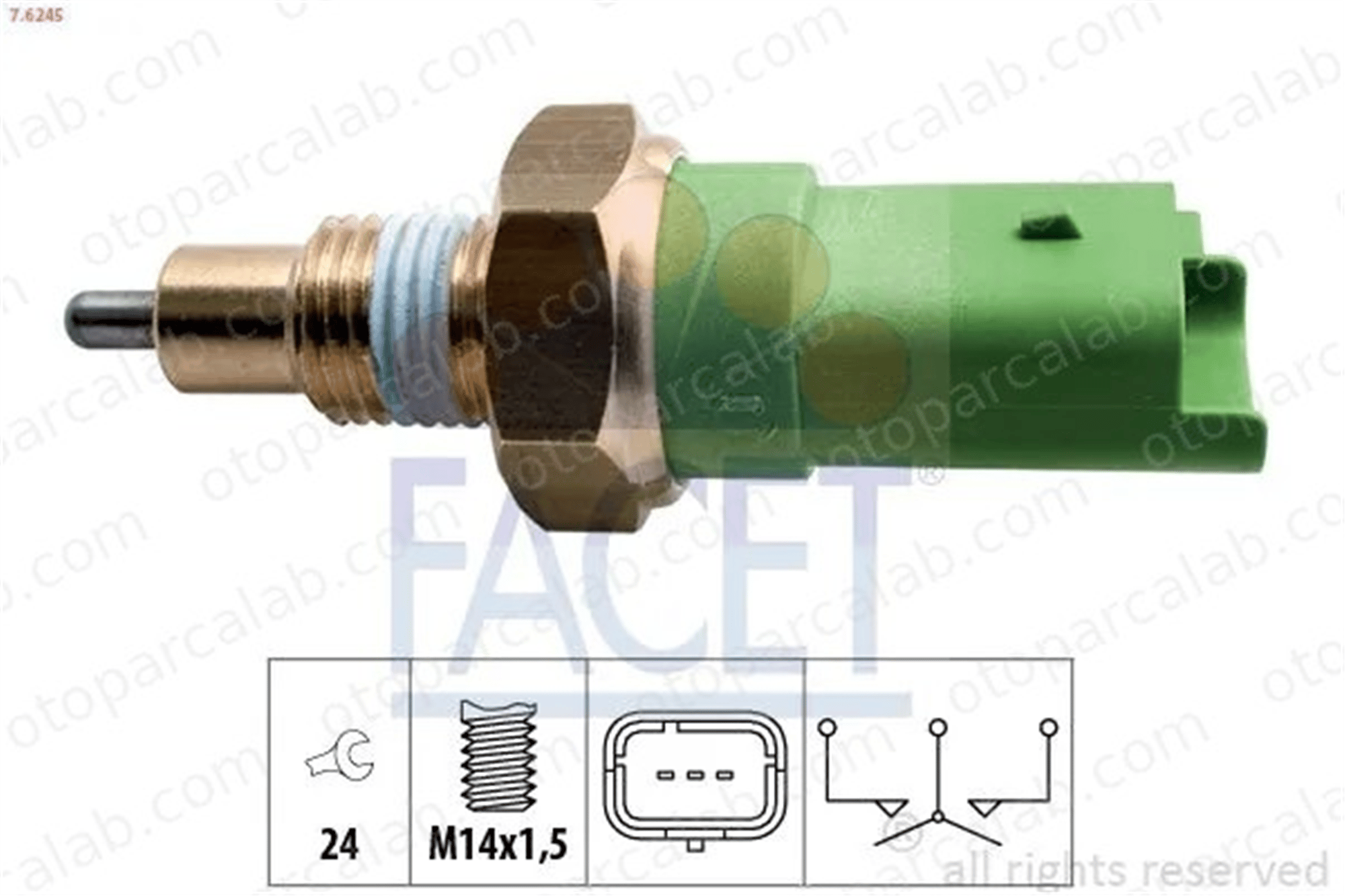FACET 7.6245 Geri Vites Müşürü RENAULT LAGUNA II Grandtour DACIA DUSTER A0005455300 8200008194
