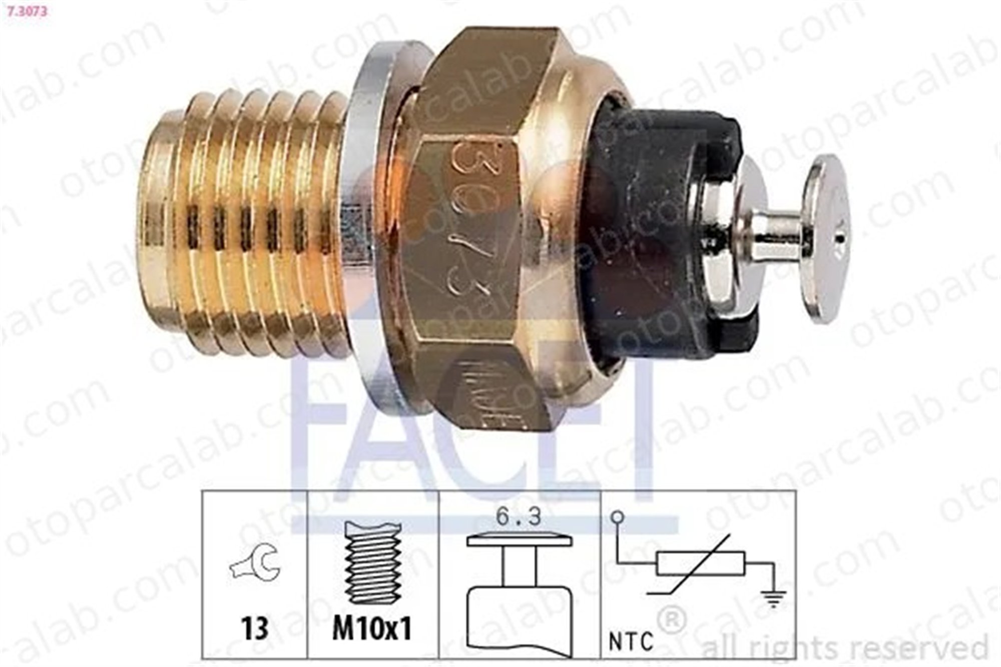 FACET 7.3073 Hararet Müşürü VW SCIROCCO GOLF I Cabriolet 49919501 049919501