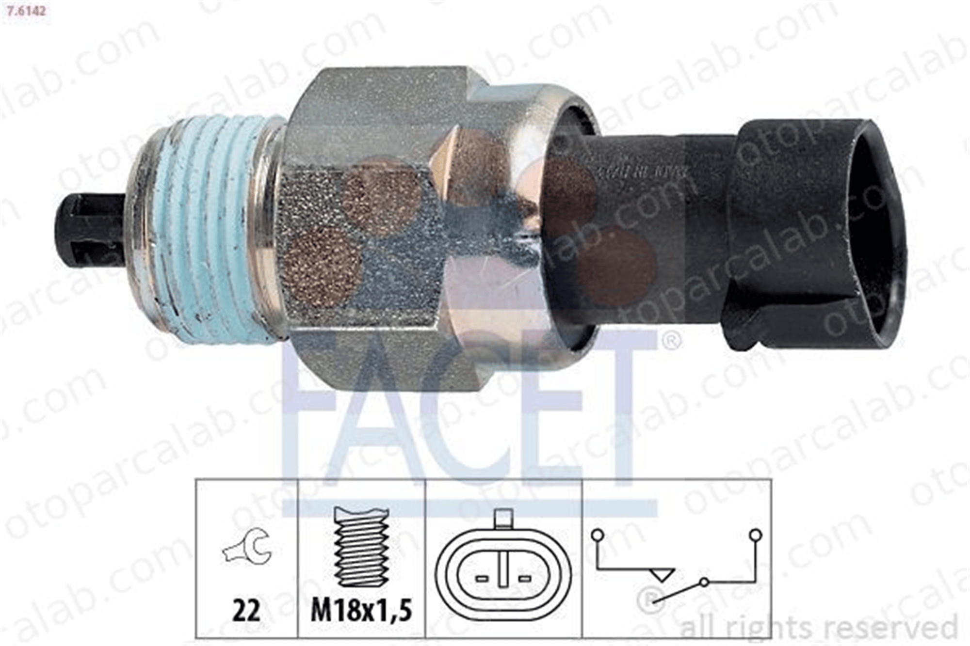 FACET 7.6142 Geri Vites Müşürü FIAT PANDA PUNTO 55203408 46410524
