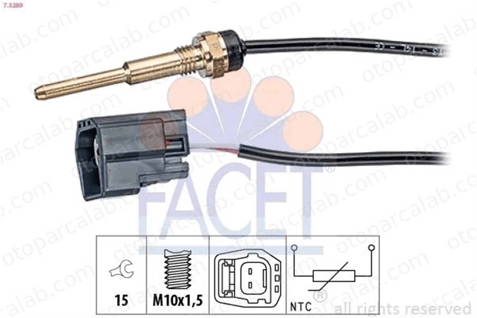 FACET 7.3289 Hararet Müşürü LAND ROVER RANGE ROVER EVOQUE DISCOVERY SPORT 9C116G004DD 988F6G004DA