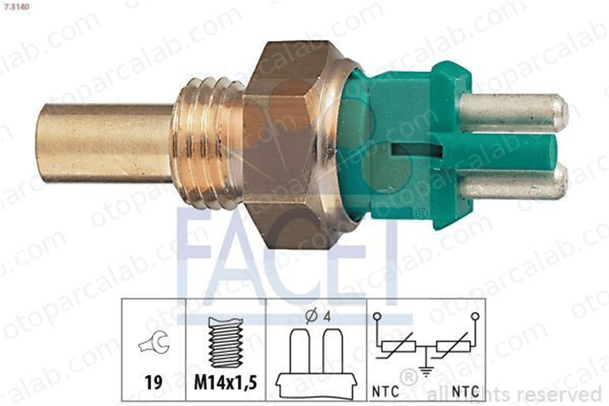 FACET 7.3140 Hararet Müşürü MERCEDES-BENZ 124 Sedan SPRINTER 4-t Panelvan/Van A0085425617 62919501