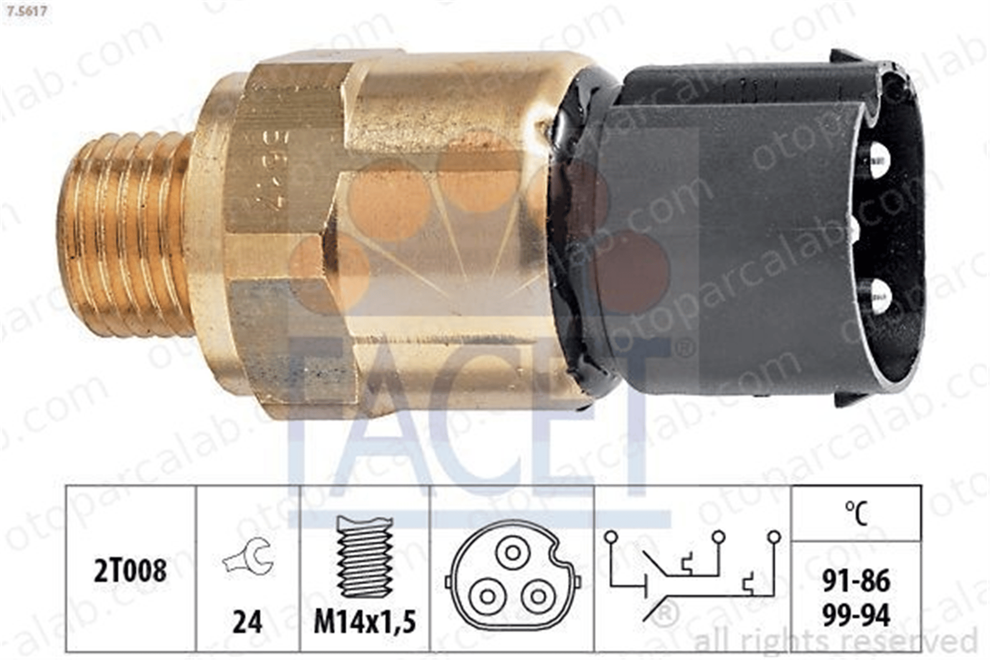 FACET 7.5617 Hararet Müşürü BMW 3 3 Touring 61311378073 1378073