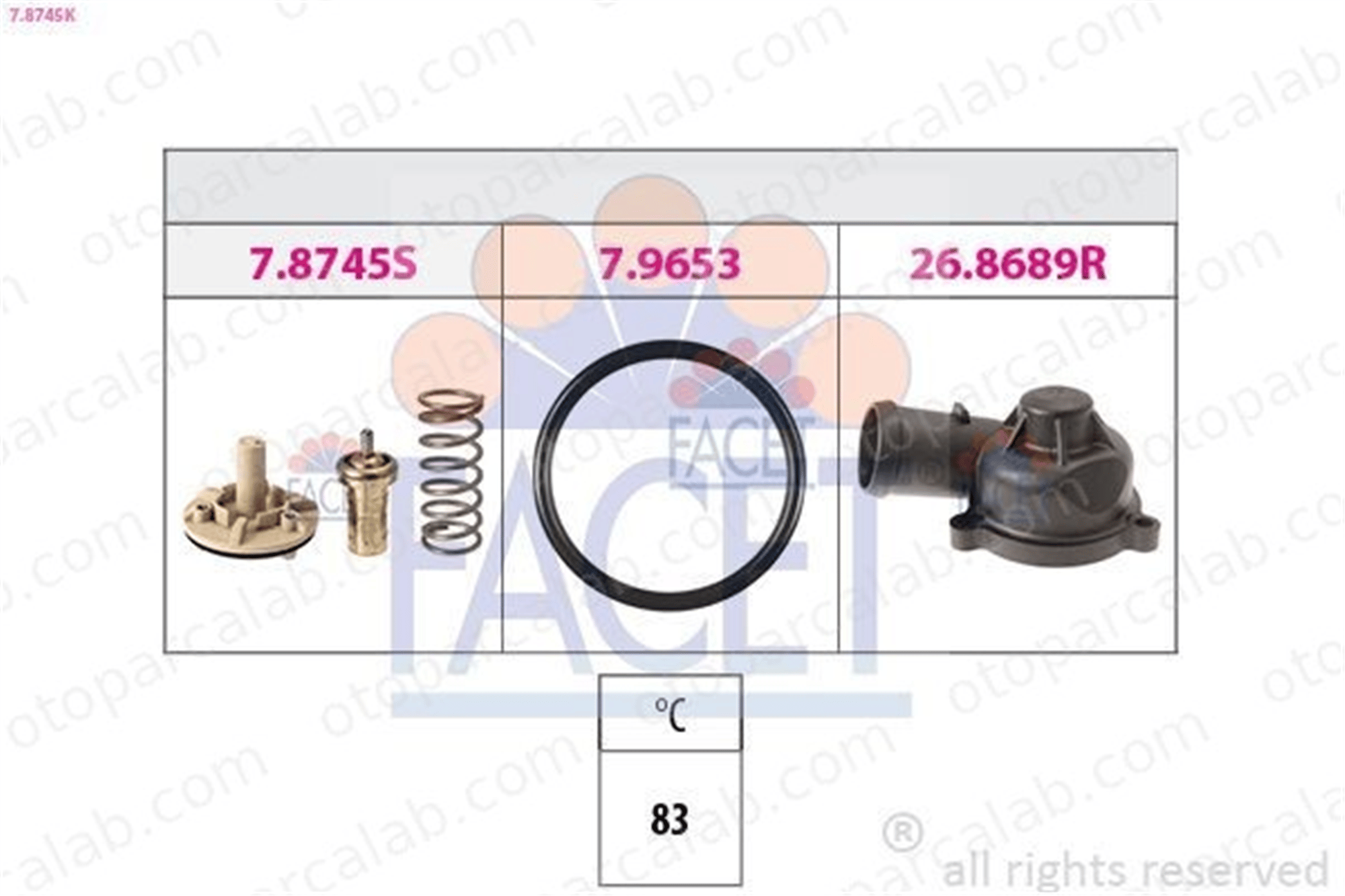 FACET 7.8745K Hararet Müşürü SEAT IBIZA IV TOLEDO IV 3C121110H 03C121110H