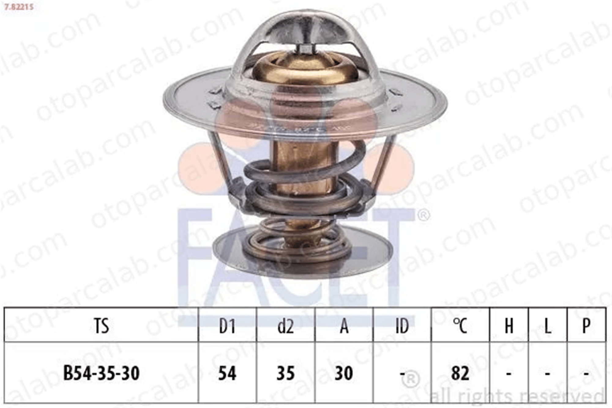 FACET 7.8221S Termostat 80 °C OPEL OMEGA A OMEGA A Station wagon 1338061 8966483