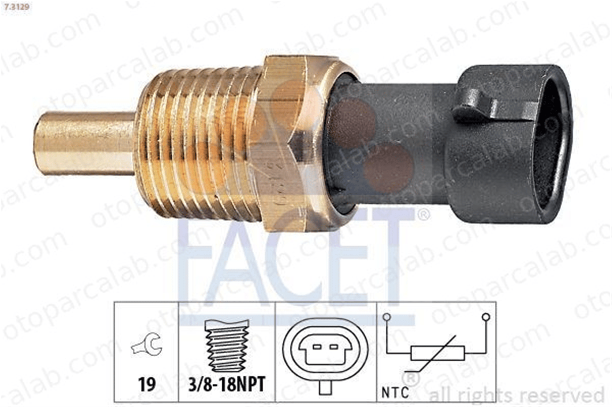 FACET 7.3129 Hararet Müşürü OPEL SIGNUM Hatchback VECTRA C 12146312 25036979