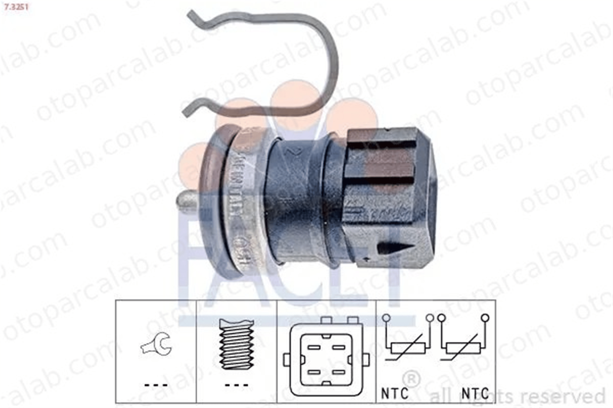 FACET 7.3251 Hararet Müşürü RENAULT LAGUNA II Grandtour KANGOO Express 7700105087 226309418R