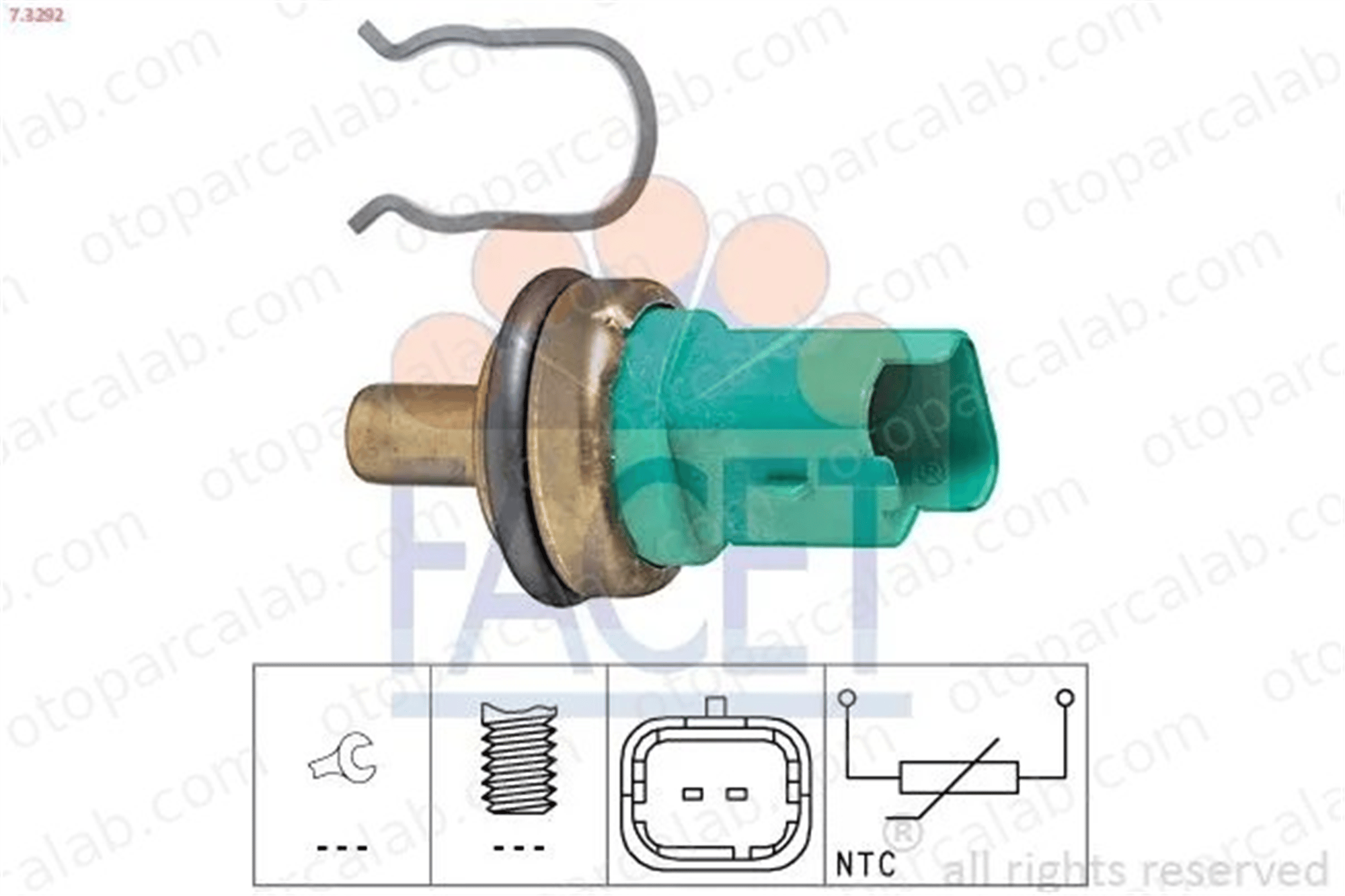 FACET 7.3292 Hararet Müşürü PEUGEOT PARTNER Kasa/büyük limuzin CITROËN C5 III Break 1338C1 9655414180