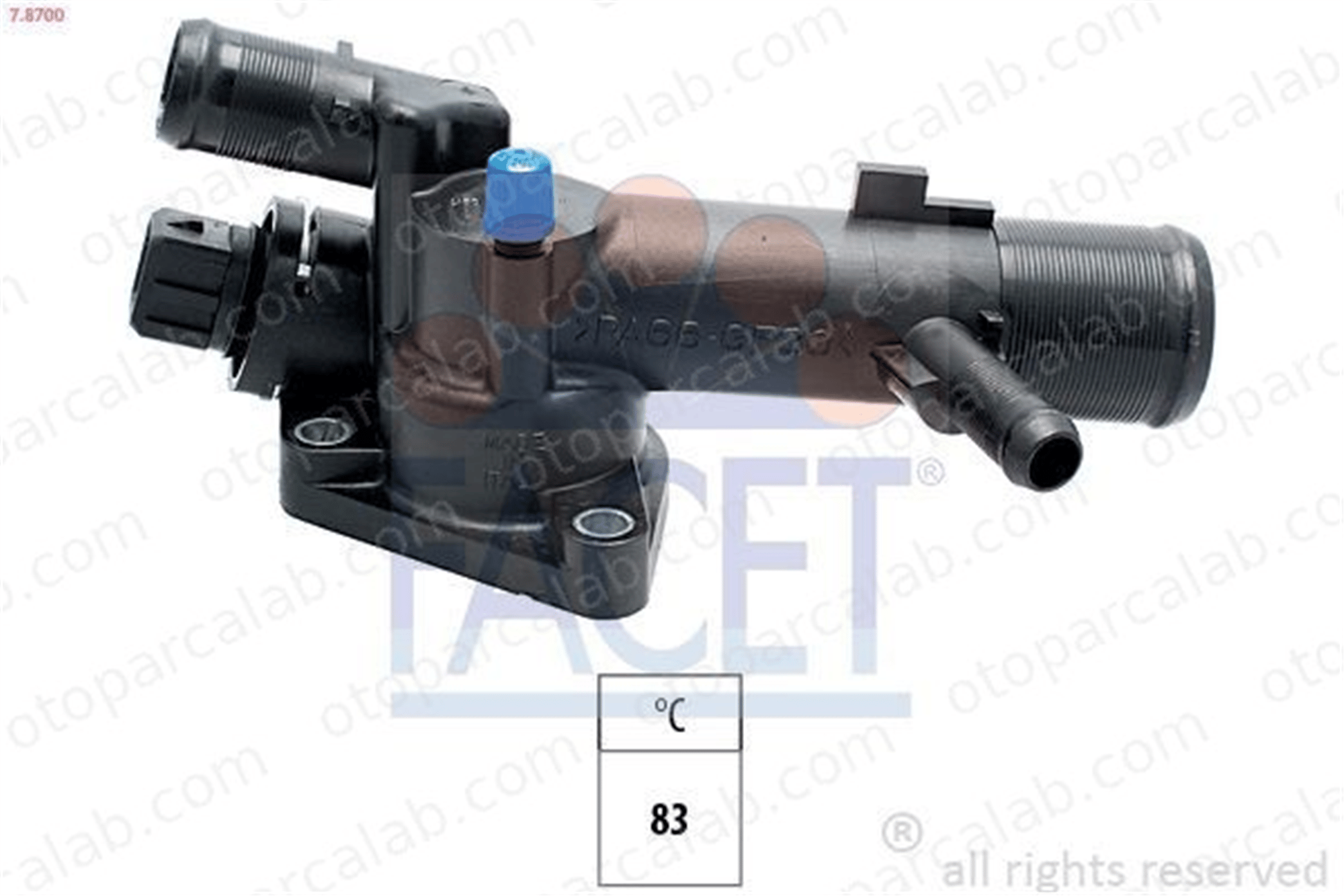 FACET 7.8700 Termostat 83 °C DACIA DUSTER SANDERO 8200244023 8200400554