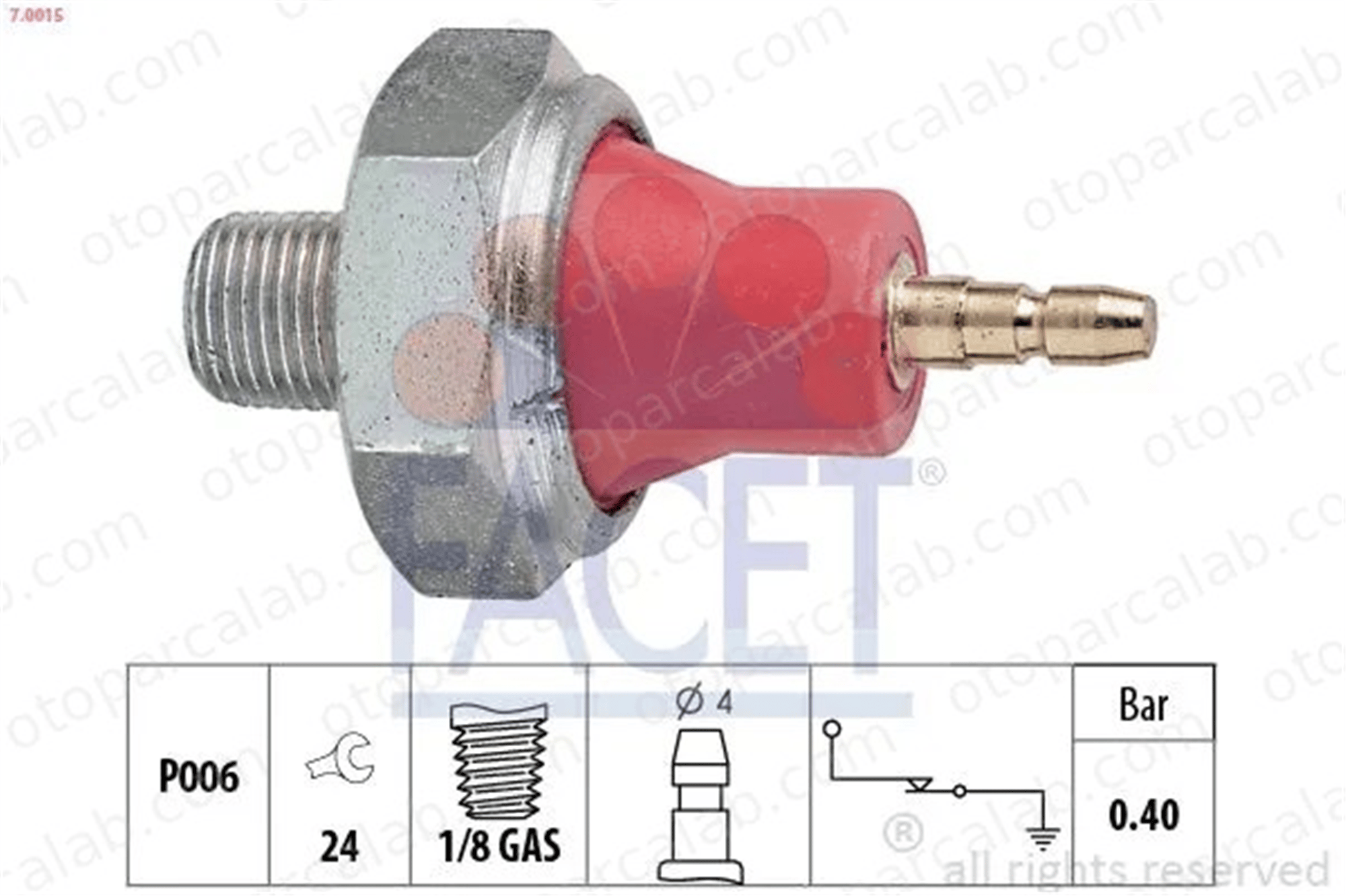 FACET 7.0015 Yağ Müşürü HONDA CIVIC IV Sedan CIVIC IV Hatchback 37240PT0003 37240PD2003