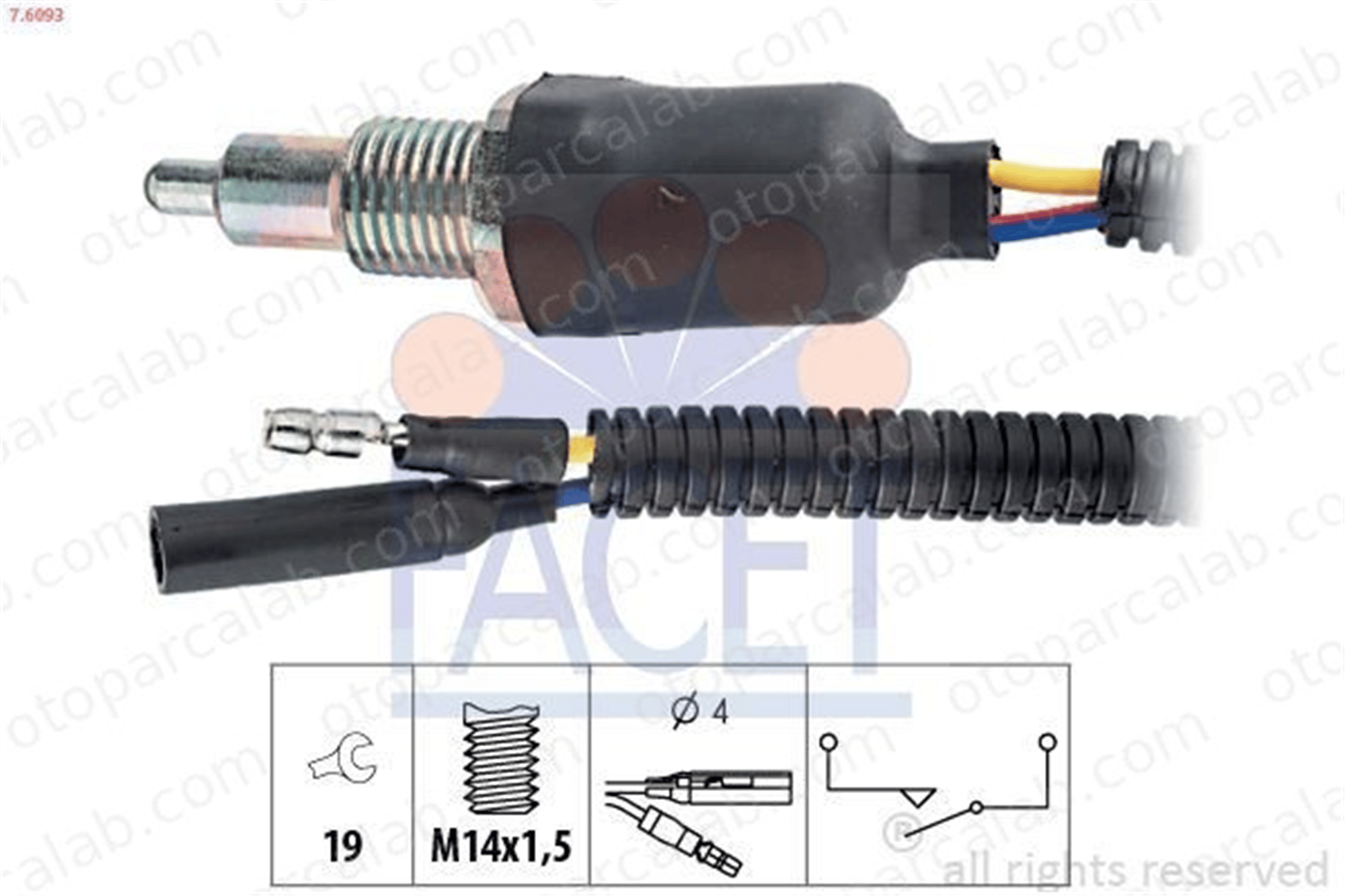 FACET 7.6093 Geri Vites Müşürü ROVER 400 II 800 CDU51 35600689003
