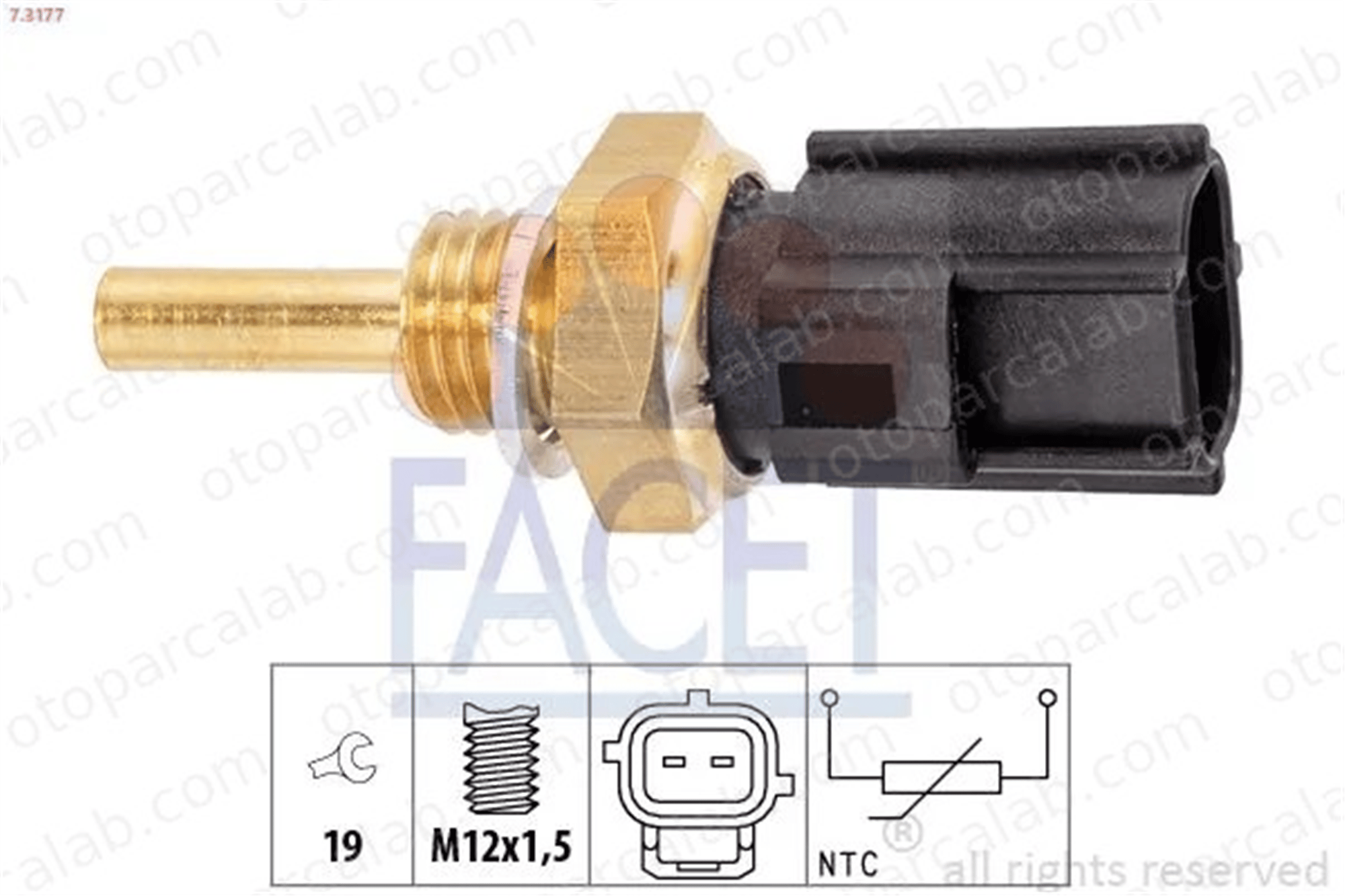 FACET 7.3177 Hararet Müşürü MITSUBISHI GALANT VIII GALANT VIII Station wagon 3405645 XM3412A648AA