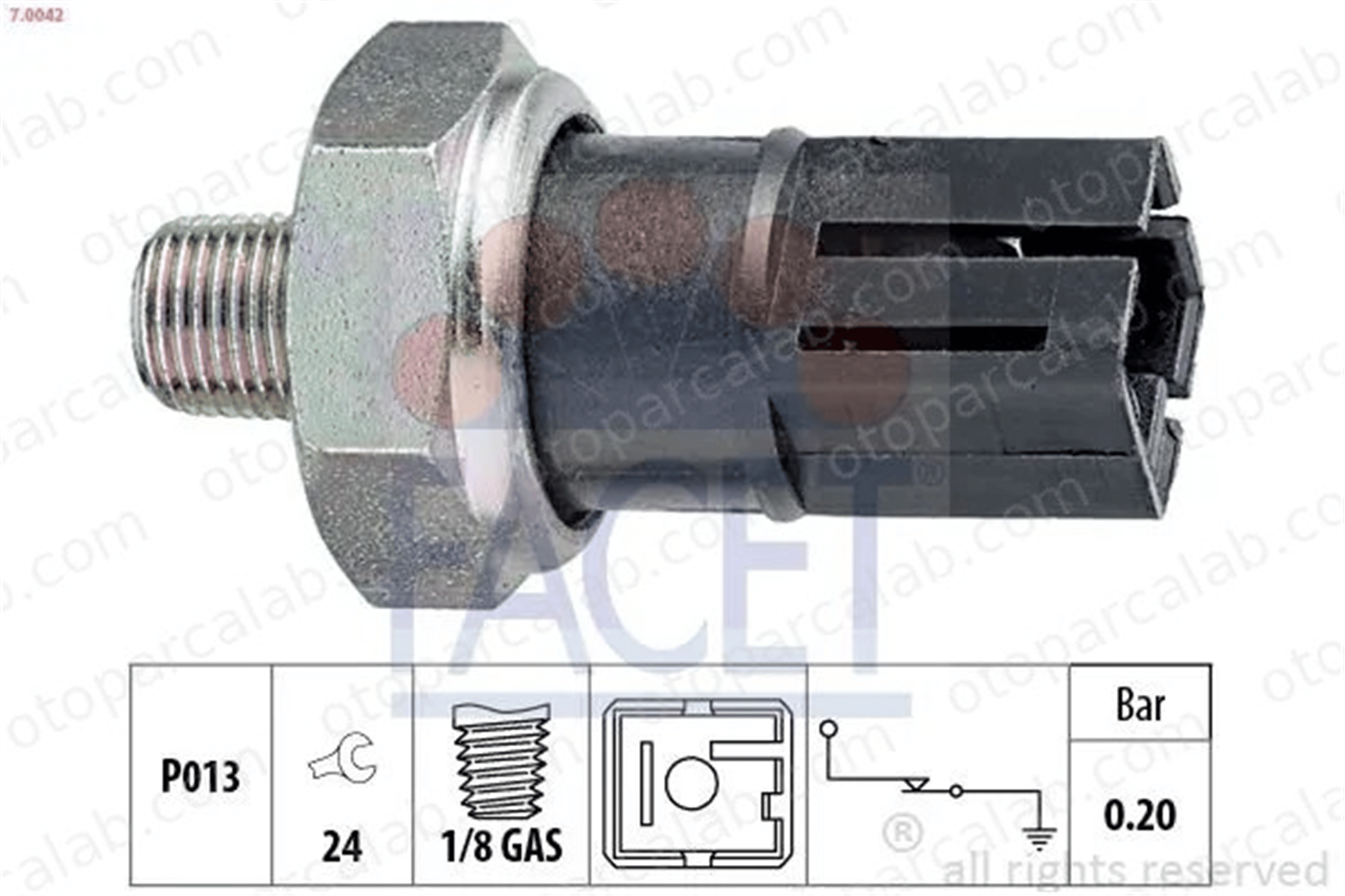 FACET 7.0042 Yağ Müşürü NISSAN PRIMERA PRIMERA Hatchback 2524089960 1953653