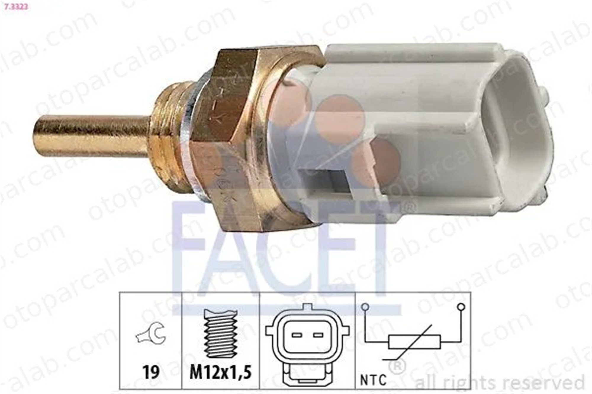 FACET 7.3323 Hararet Müşürü VOLVO XC60 II S90 II 1920KP 1920RJ