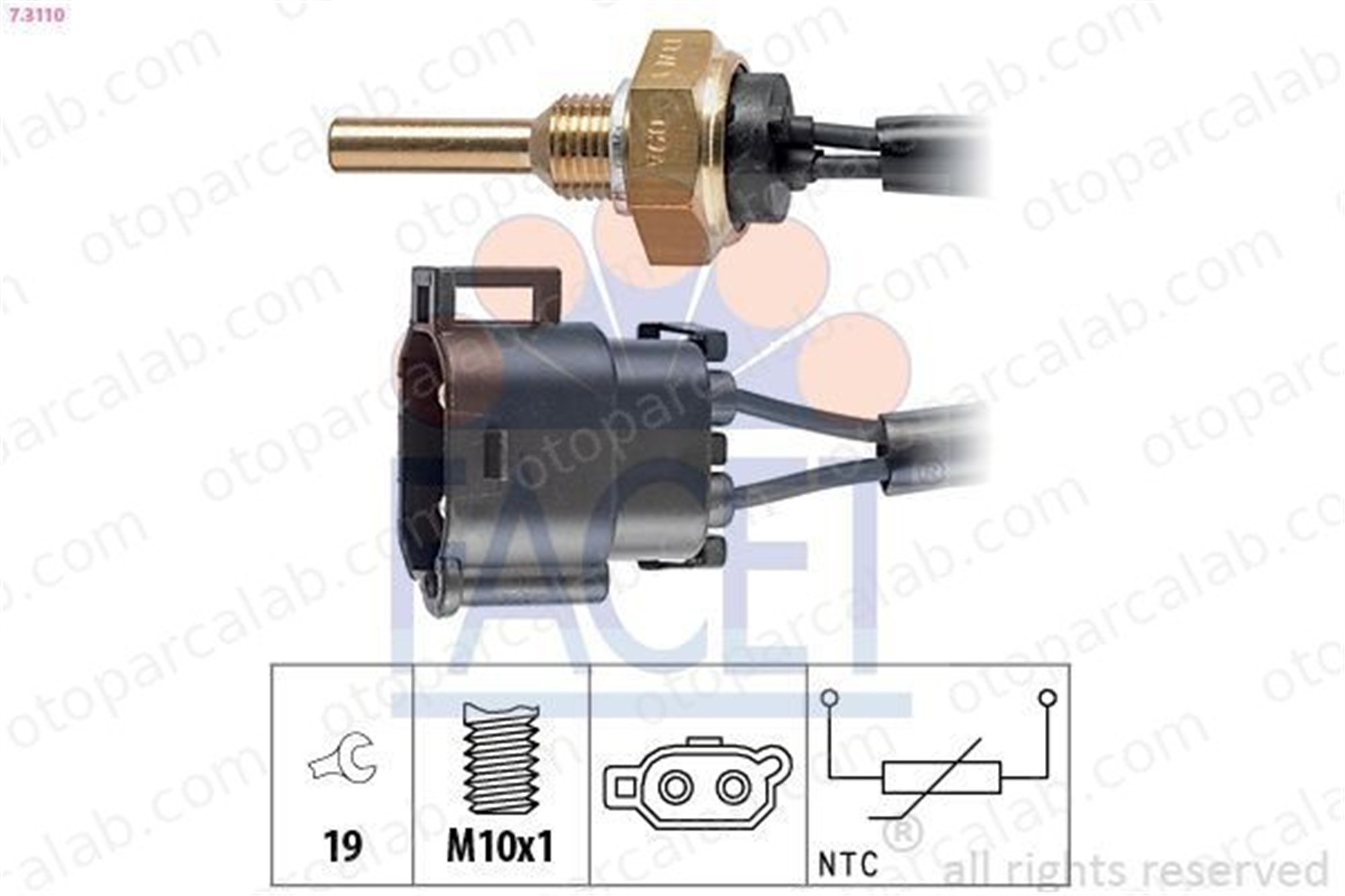 FACET 7.3110 Hararet Müşürü VOLVO V70 I S70 7439186486 3545031