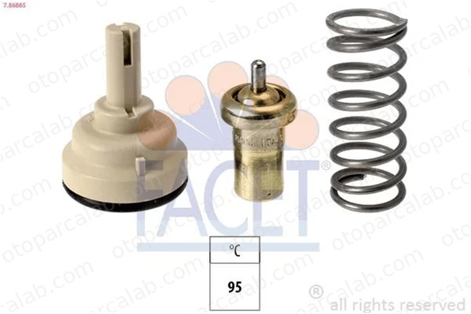 FACET 7.8686S Termostat 95 °C VW TIGUAN TOURAN 3C121110G 03C 121 110 G