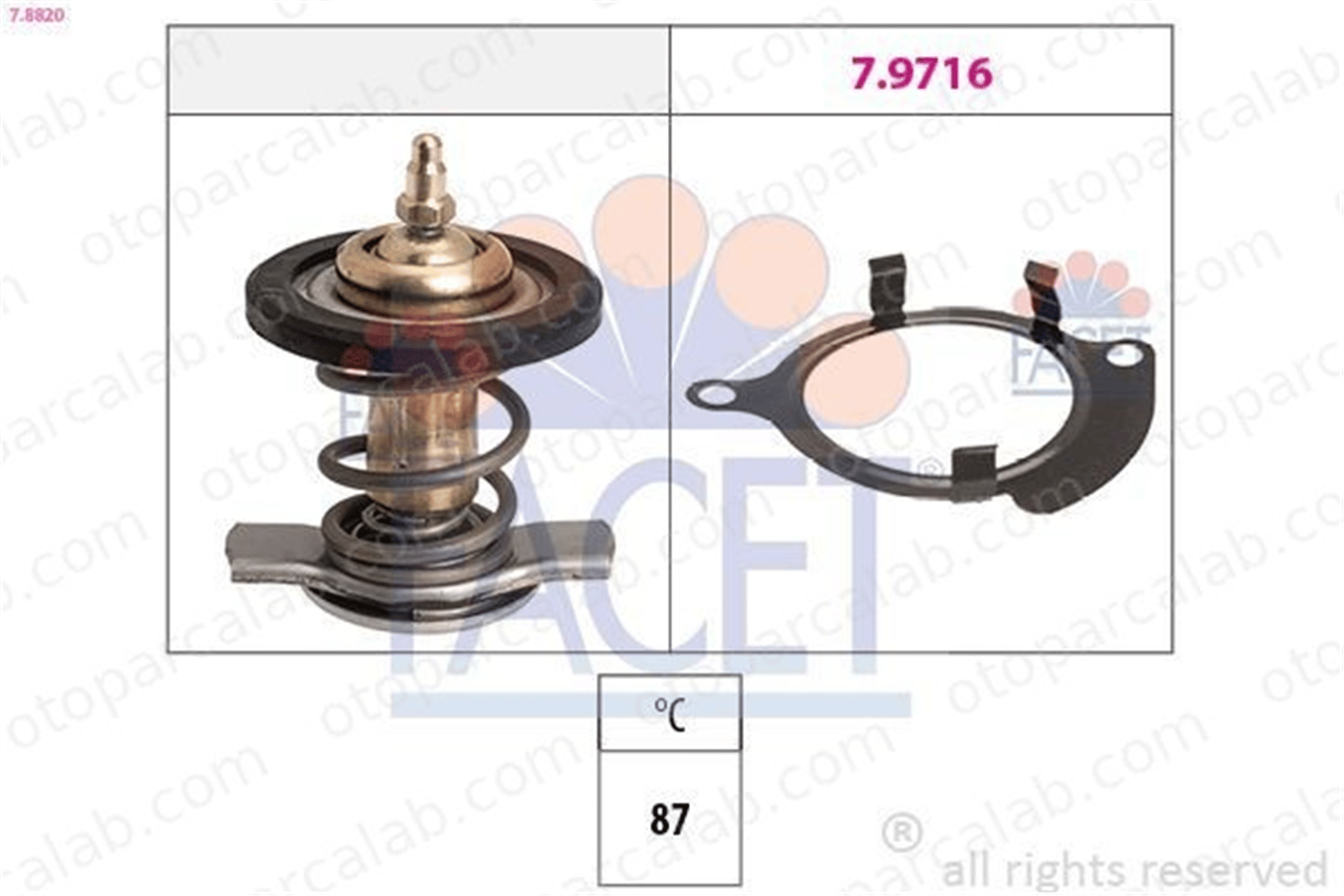 FACET 7.8820 Termostat VW MULTIVAN T5 TRANSPORTER T5 Minibüs/Otobüs 70121114 070121114