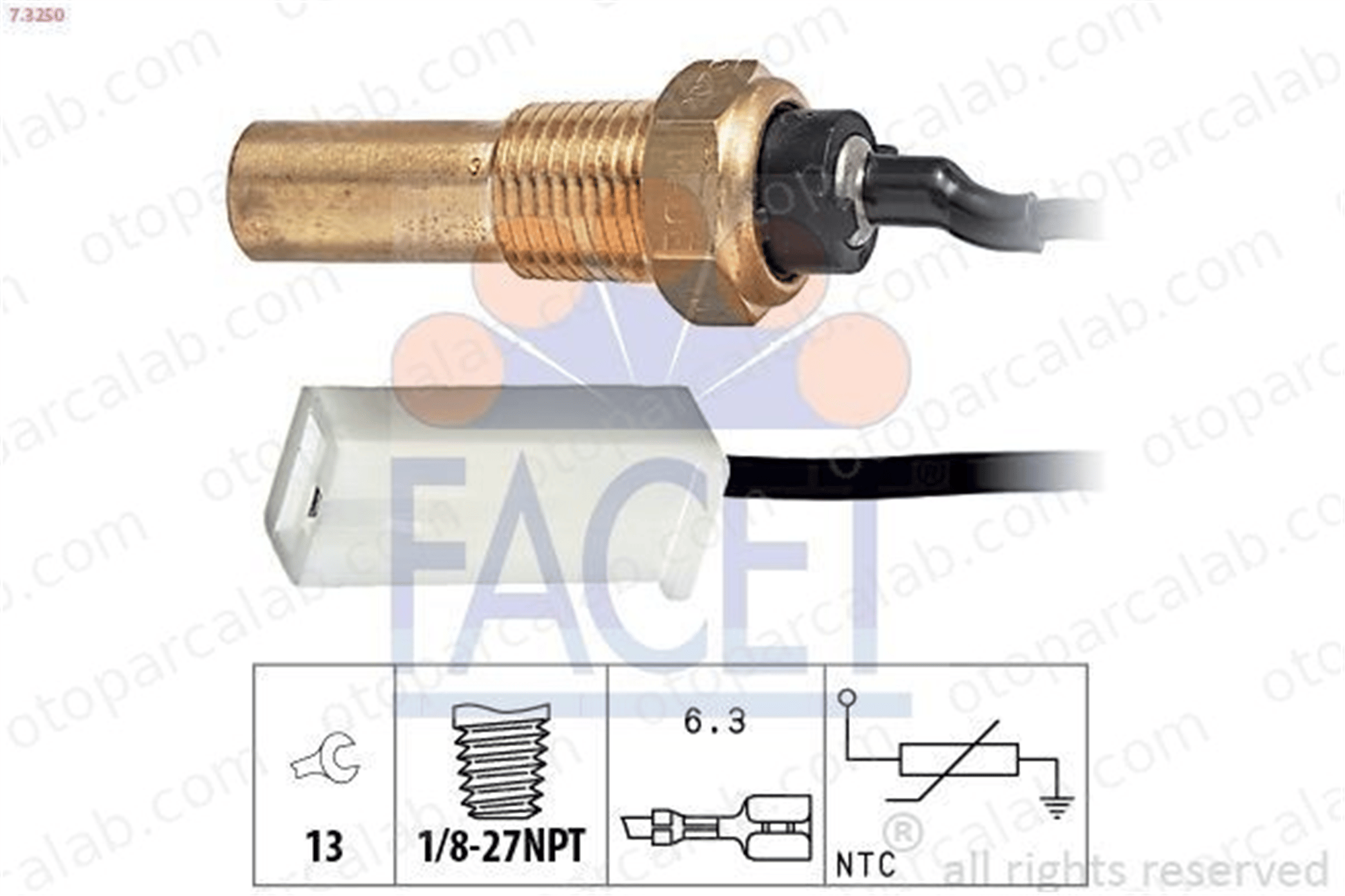 FACET 7.3250 Hararet Müşürü MG MG ZR ROVER 200 II Hatchback ERR6397 GTR208