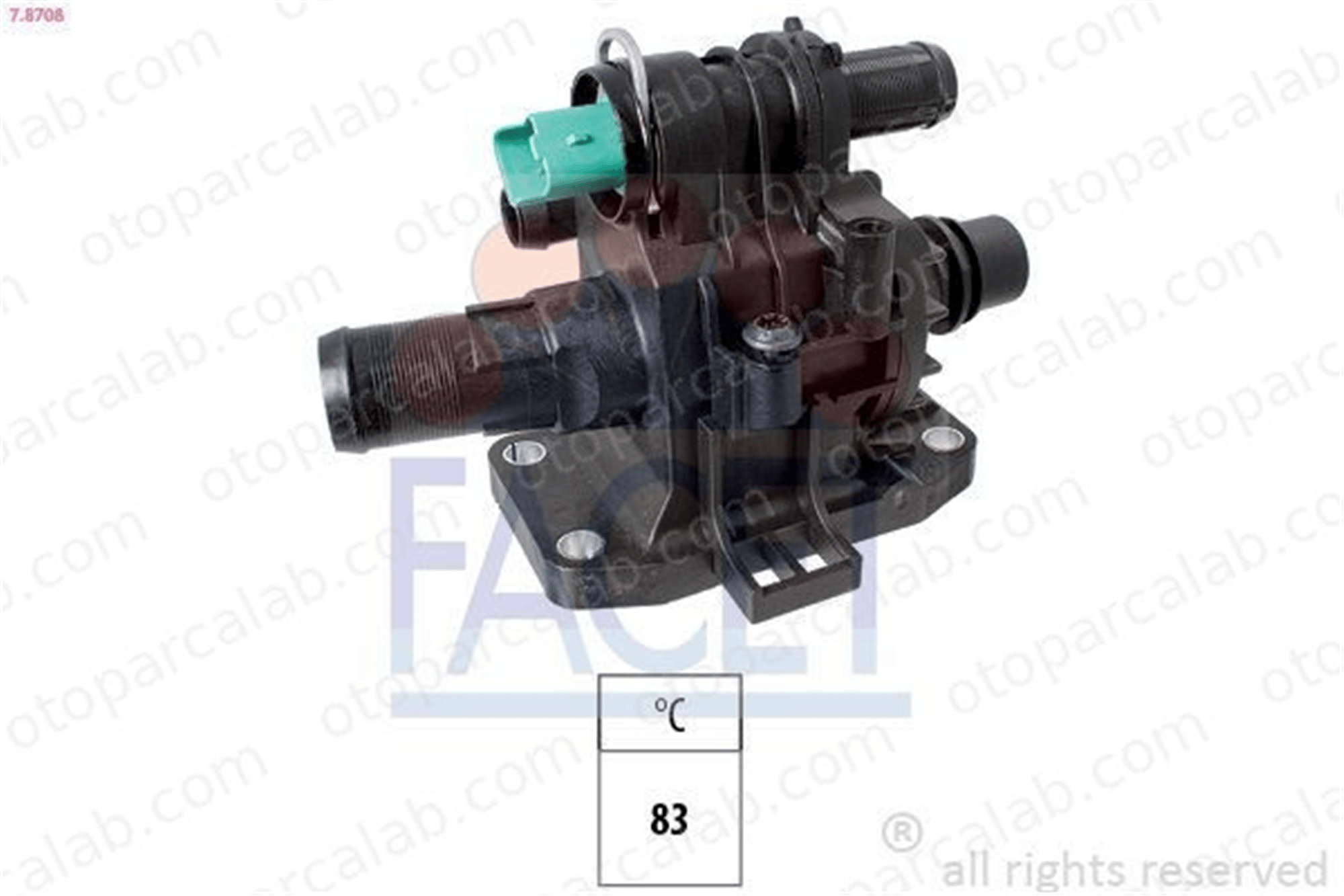 FACET 7.8708 Termostat Gövdesi MAZDA 3 FORD C-MAX 3M5Q8A586AC 1336X2