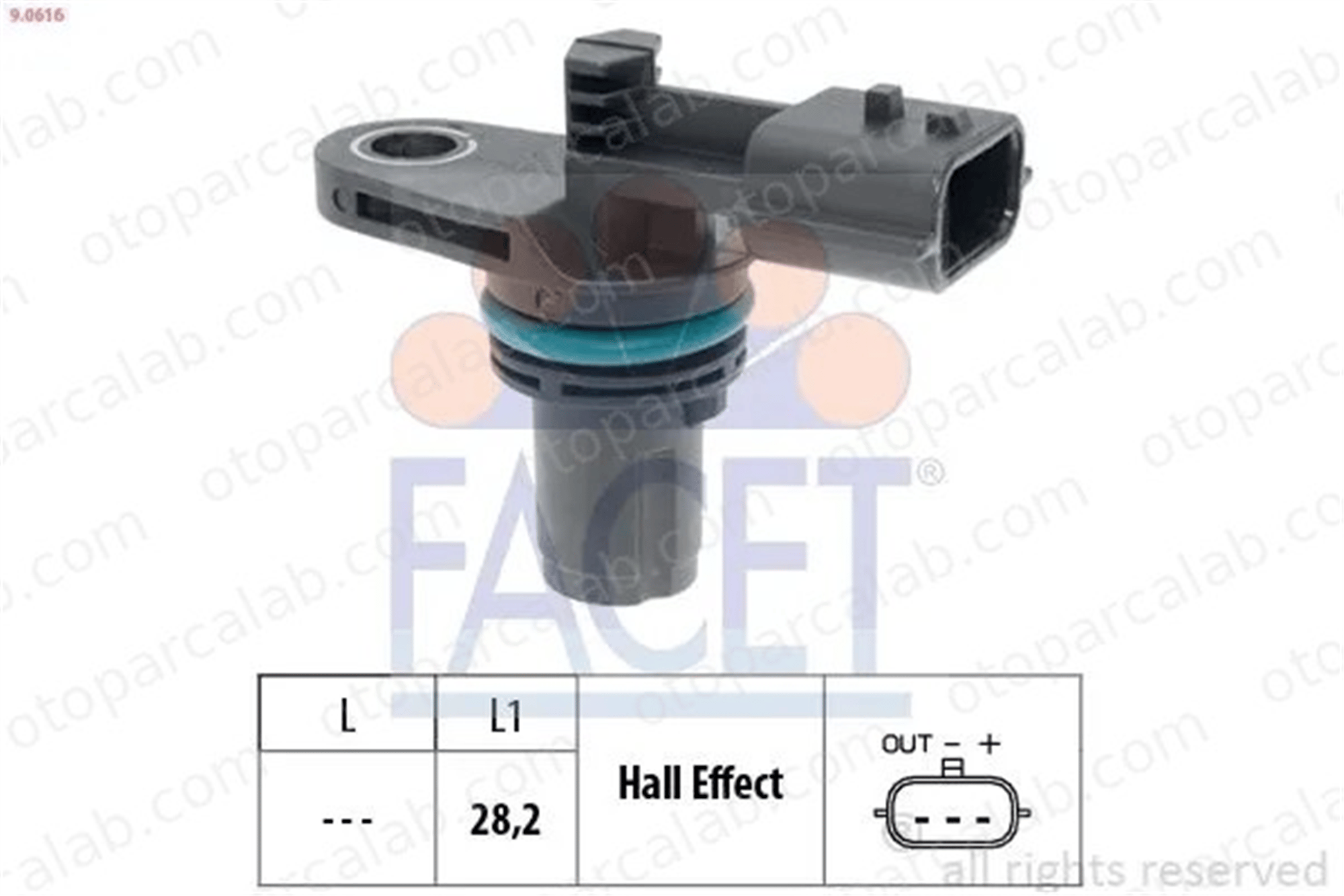 FACET 9.0616 Eksantrik Devir Sensörü NISSAN QASHQAI +2 QASHQAI / QASHQAI +2 I 237310776R 237312832R