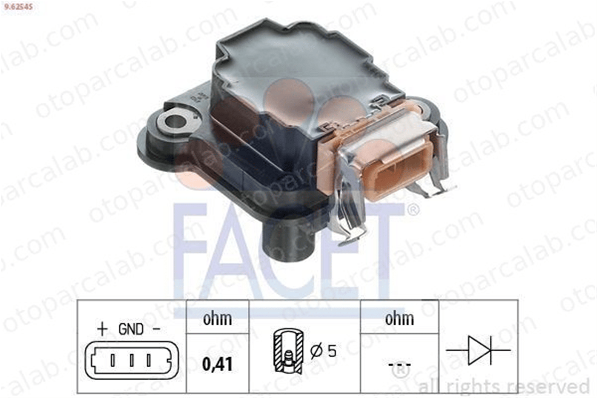 FACET 9.6254S Ateşleme Bobini AUDI A6 C5 Avant A6 C5 58905101 58905105