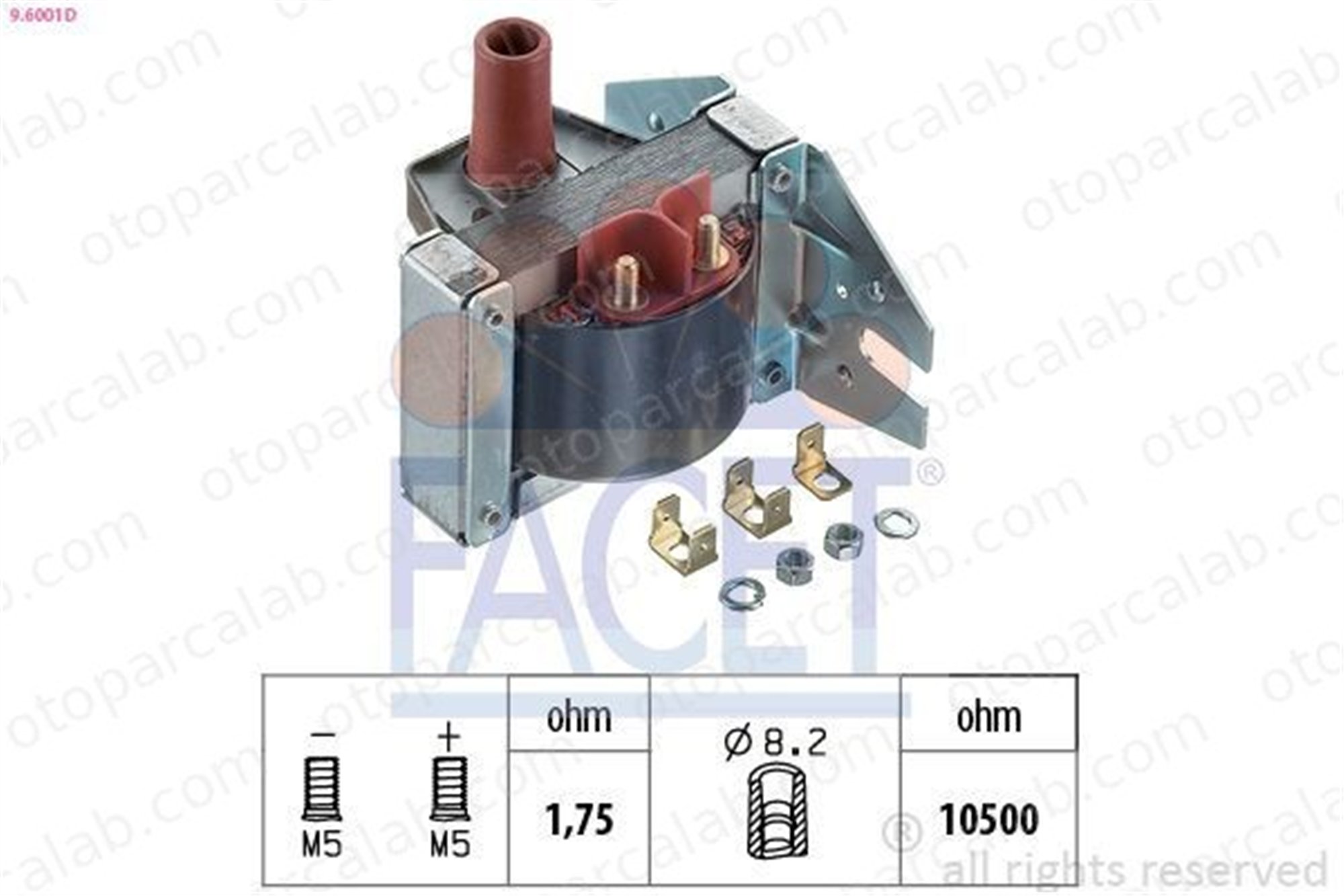 FACET 9.6001D Ateşleme Bobini FIAT PANDA 124 510897 116426507900