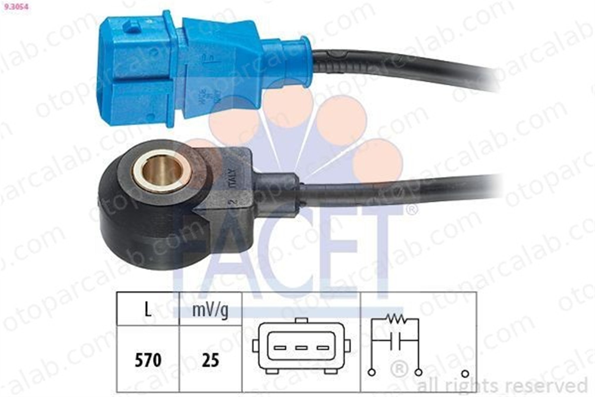 FACET 9.3054 Vuruntu Sensörü AUDI A6 C5 A6 C5 Avant 54905377G 054905377G