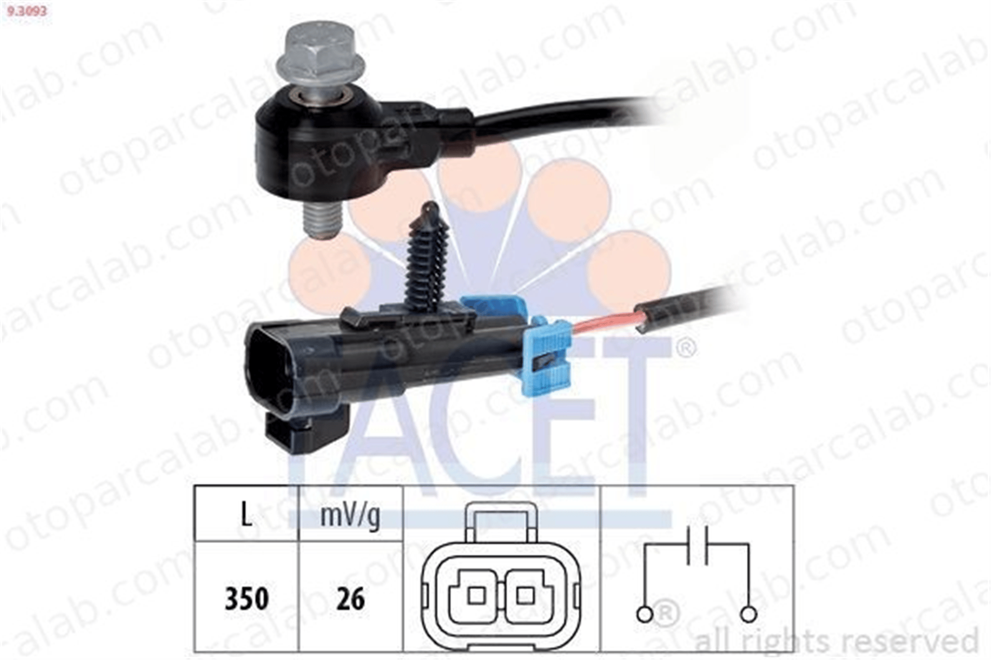 FACET 9.3093 Vuruntu Sensörü FIAT CROMA OPEL ASTRA G Cabrio 12567711 24577244