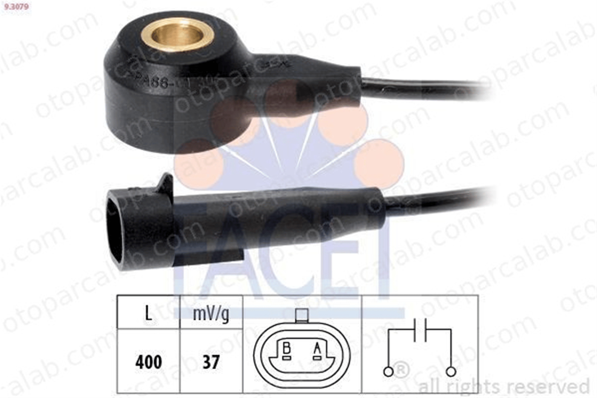 FACET 9.3079 Vuruntu Sensörü OPEL ASTRA G Station wagon ASTRA F Station wagon 10456501 10456240