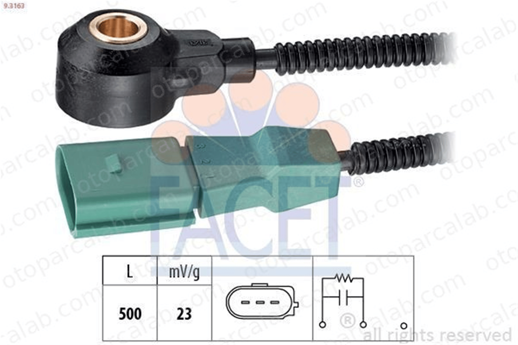 FACET 9.3163 Vuruntu Sensörü AUDI A4 B8 A4 B8 Avant 6E905376A 06E905376A