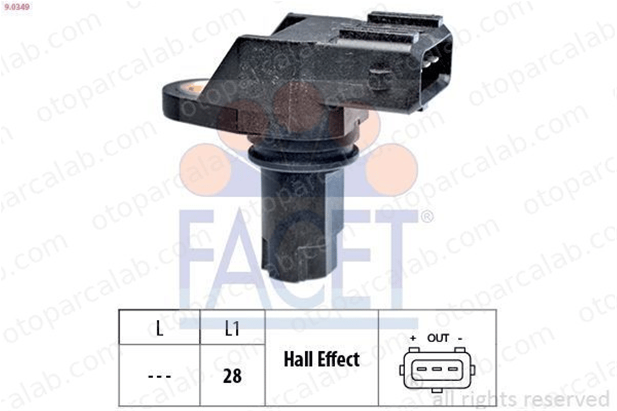 FACET 9.0349 Eksantrik Devir Sensörü RENAULT SCÉNIC II NISSAN INTERSTAR Panelvan/Van 8200370572 9201843