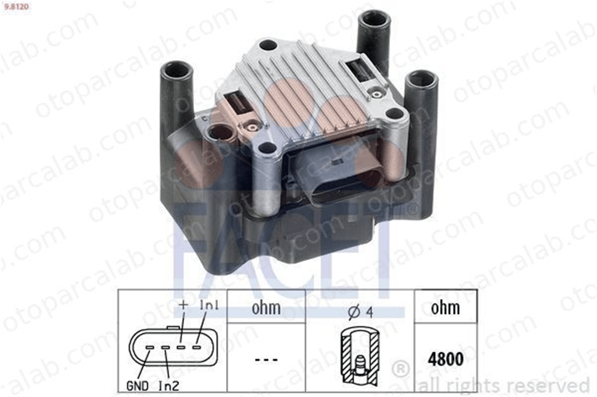 FACET 9.8120 Ateşleme Bobini VW BORA I GOLF IV 32905106B 032905106B
