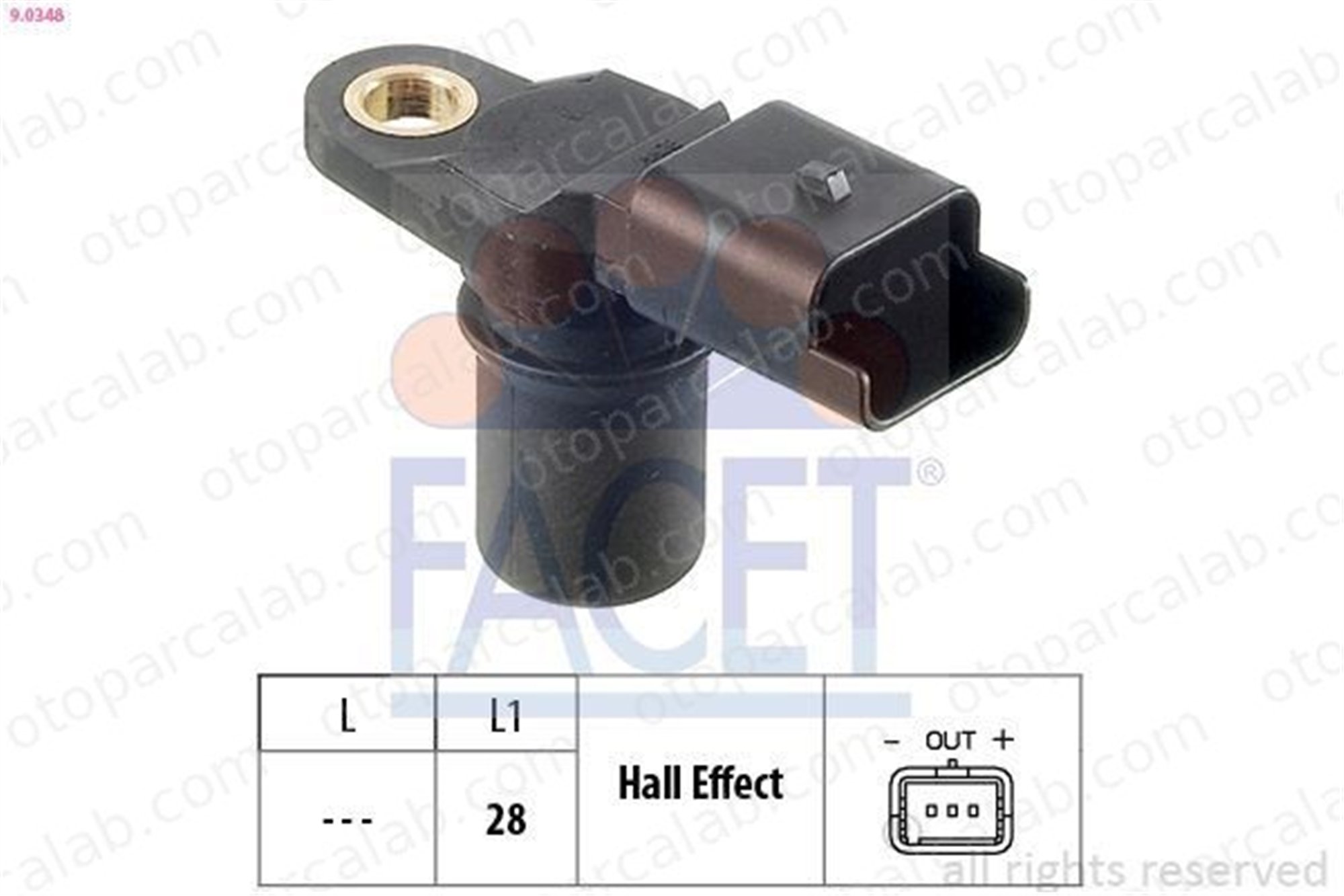 FACET 9.0348 Eksantrik Devir Sensörü RENAULT CLIO III MODUS / GRAND MODUS 23731BN701 8200285798