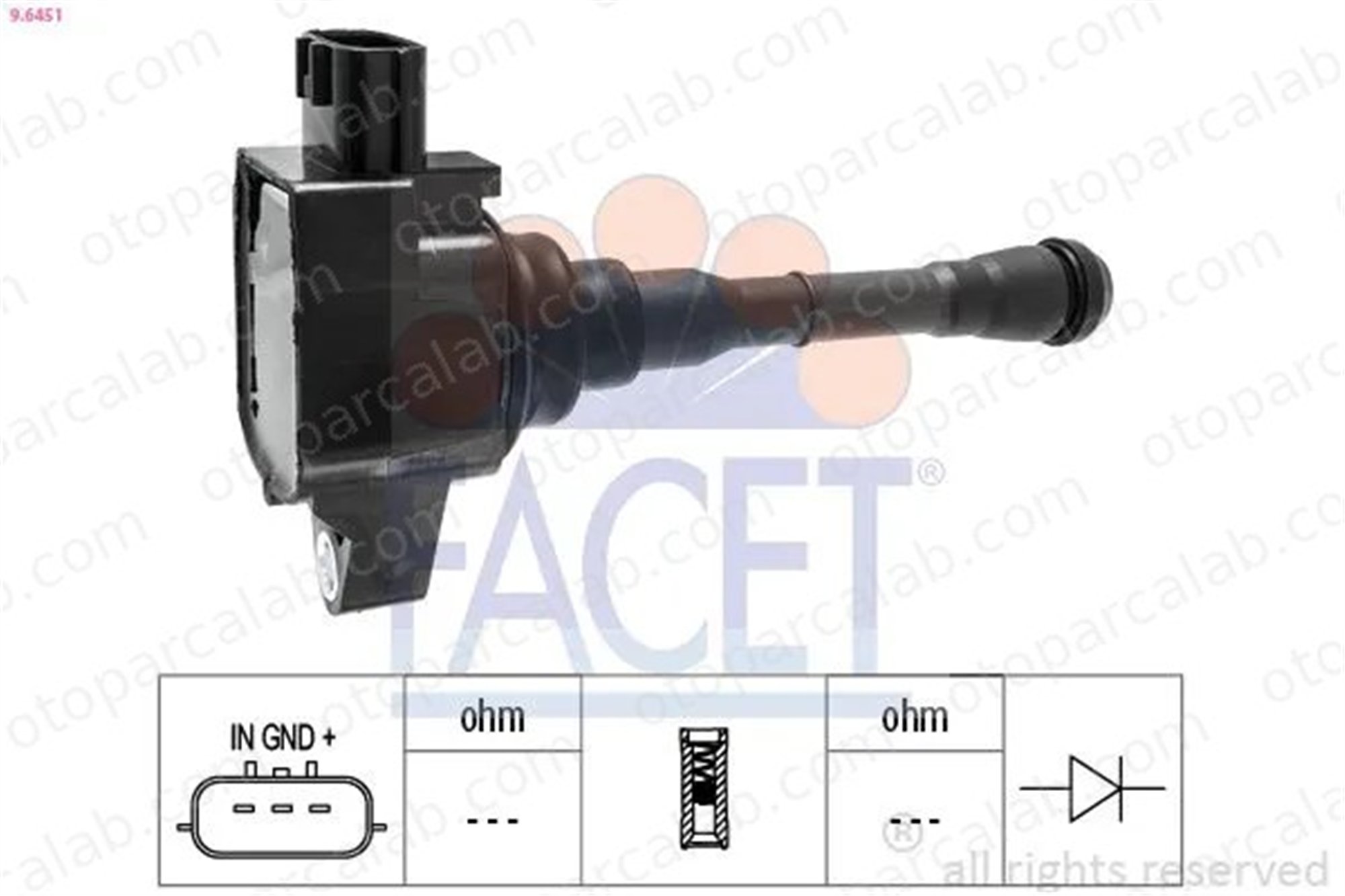 FACET 9.6451 Ateşleme Bobini NISSAN JUKE RENAULT MEGANE IV Hatchback 224481KC0A 133929