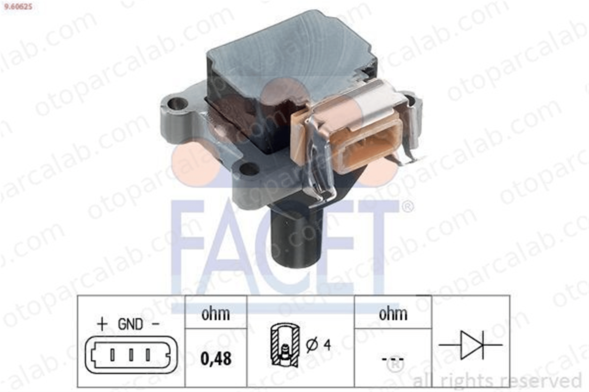 FACET 9.6062S Ateşleme Bobini BMW 5 5 Touring 1213173113 1317232