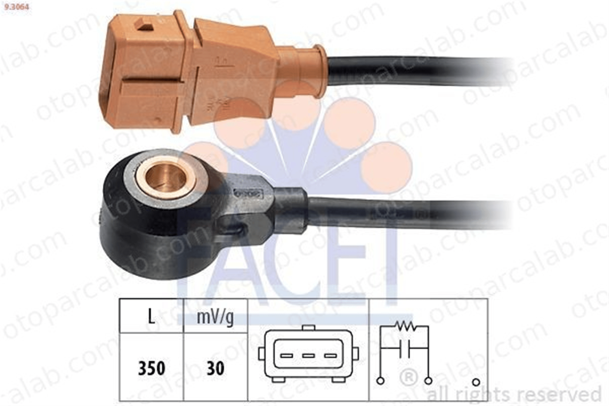 FACET 9.3064 Vuruntu Sensörü SEAT IBIZA II VW GOLF III 37905377 037905377