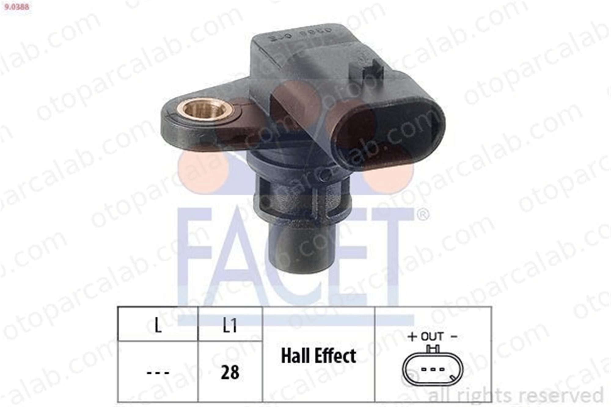 FACET 9.0388 Eksantrik Devir Sensörü OPEL INSIGNIA A INSIGNIA A Sports Tourer 1235268 46798364
