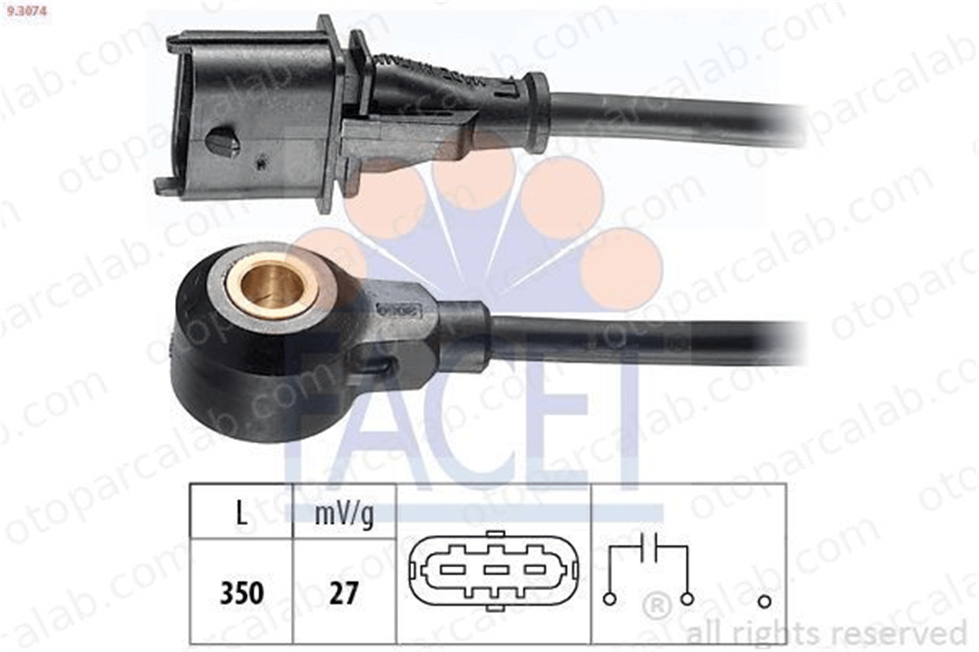 FACET 9.3074 Vuruntu Sensörü OPEL ASTRA G Coupe ASTRA G Hatchback 24456516 6238221