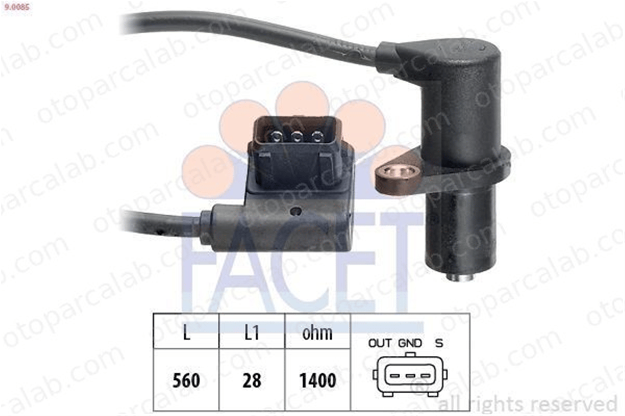 FACET 9.0085 Eksantrik Devir Sensörü BMW 7 5 12141731886 12141729291