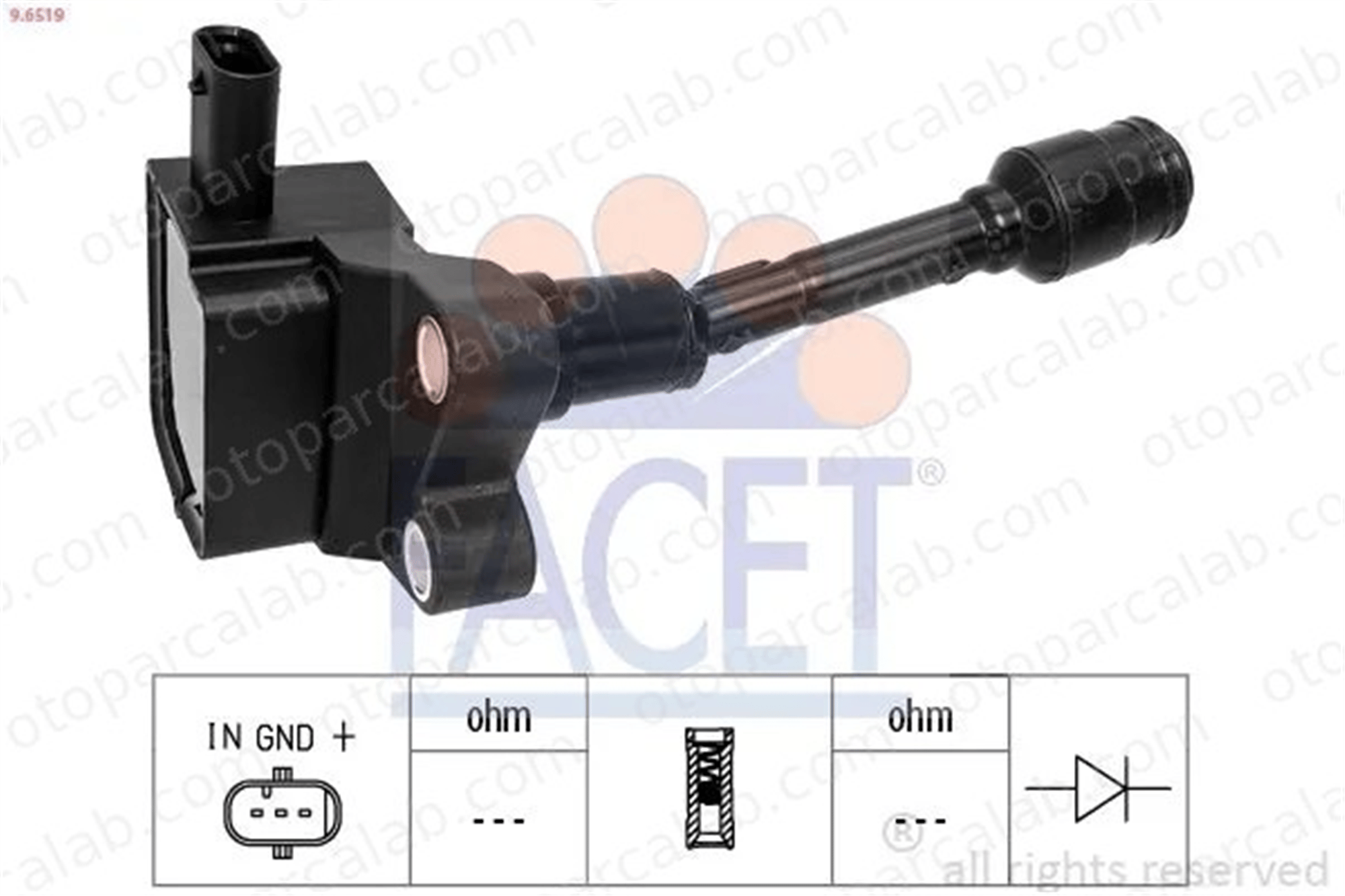 FACET 9.6519 Ateşleme Bobini FORD FIESTA VI FIESTA VII CM5G12A366CB 1760593