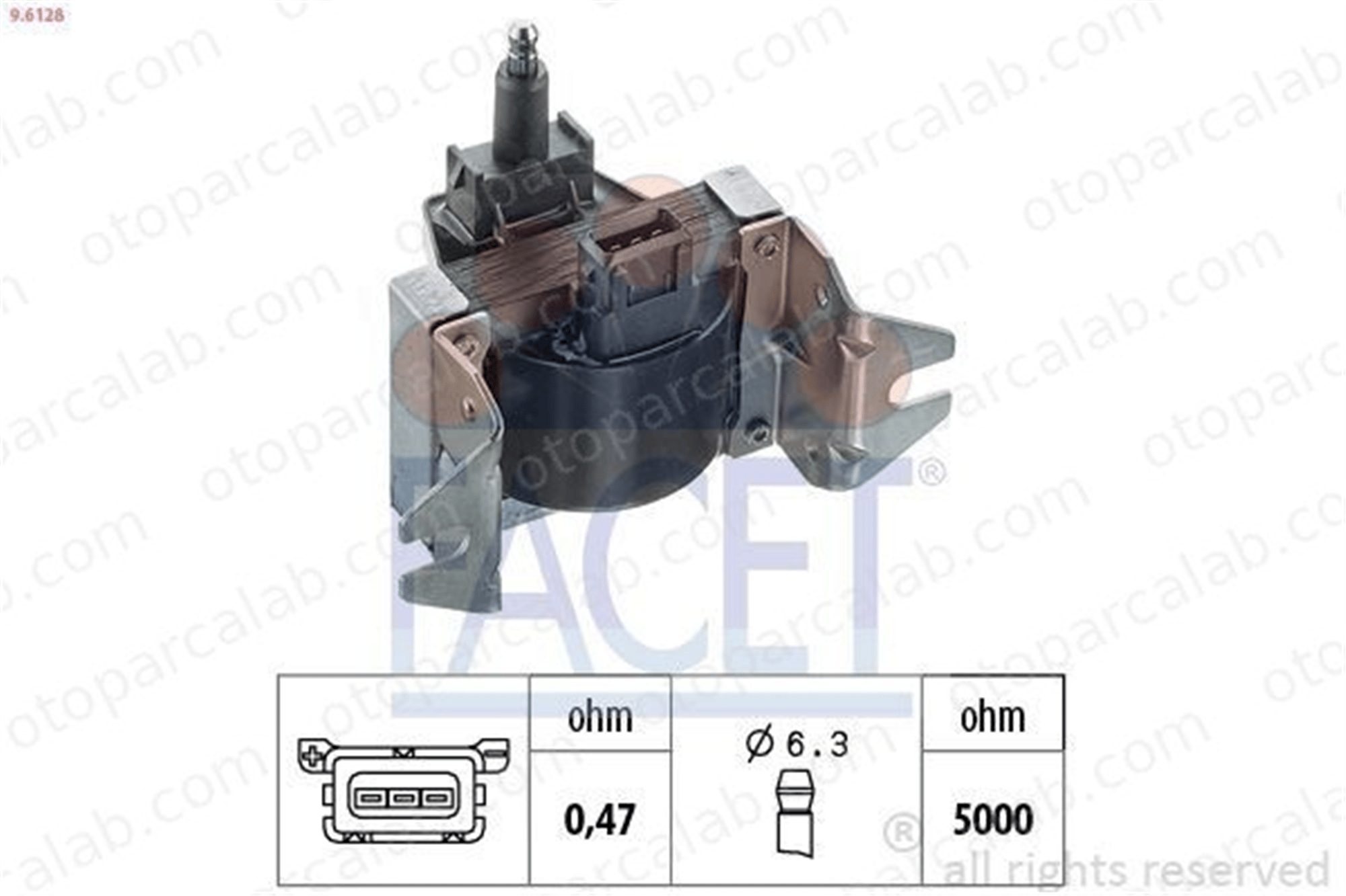 FACET 9.6128 Ateşleme Bobini RENAULT 19 II 19 II Cabriolet 7700749450