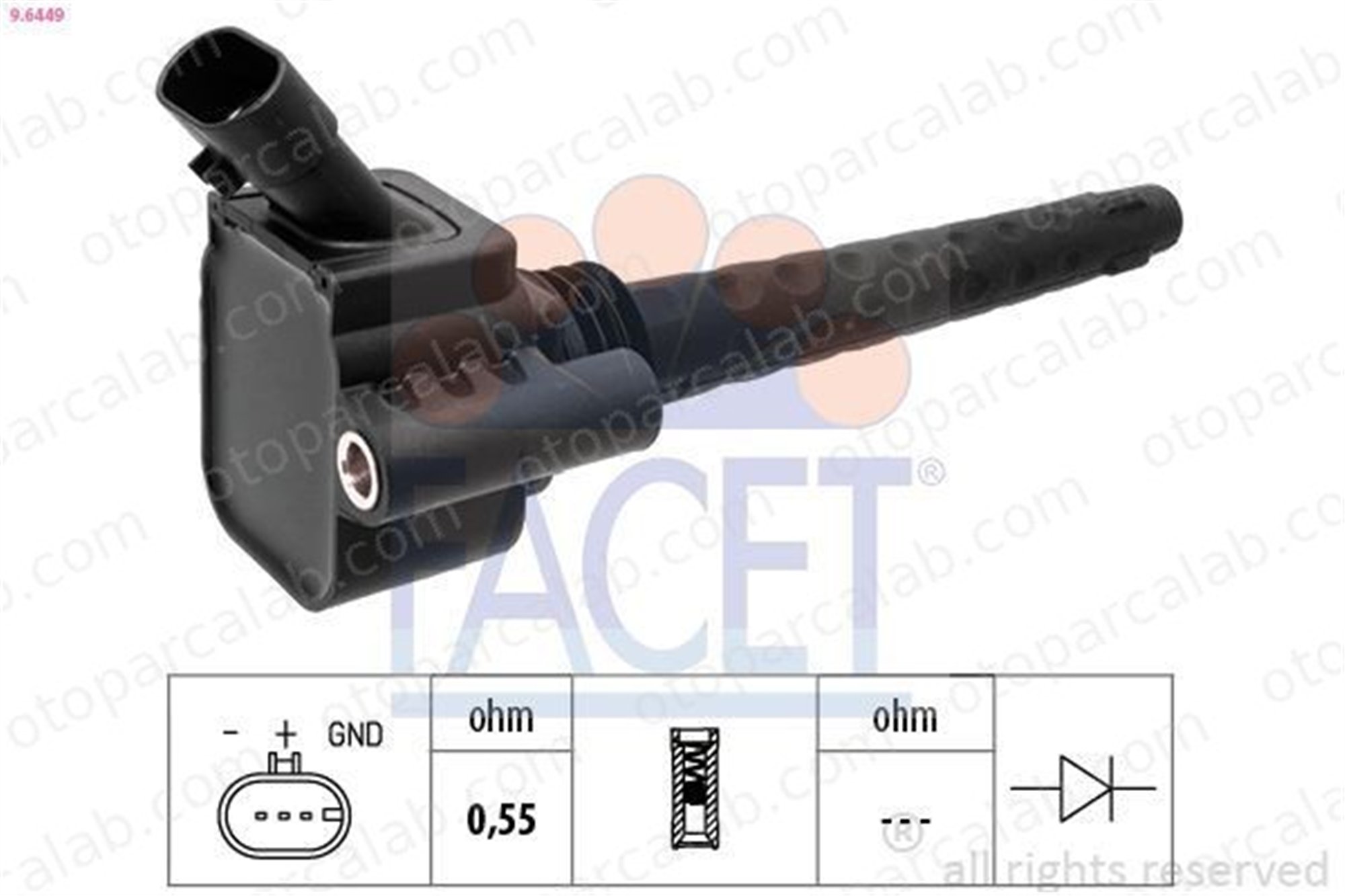 FACET 9.6449 Ateşleme Bobini ALFA ROMEO GIULIETTA MITO 55229959 55224110