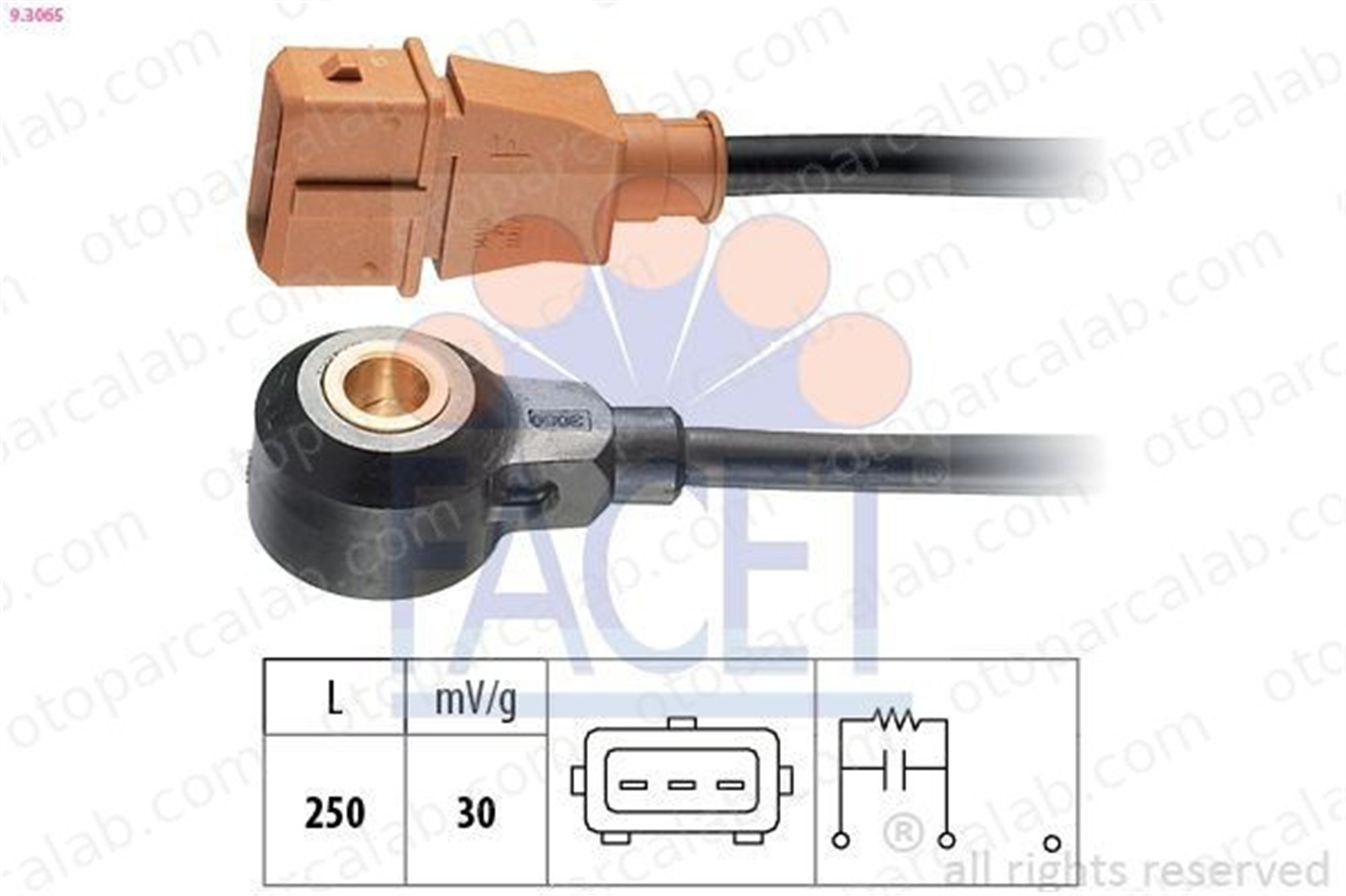 FACET 9.3065 Vuruntu Sensörü AUDI A3 SEAT LEON 6A905377A 06A905377A