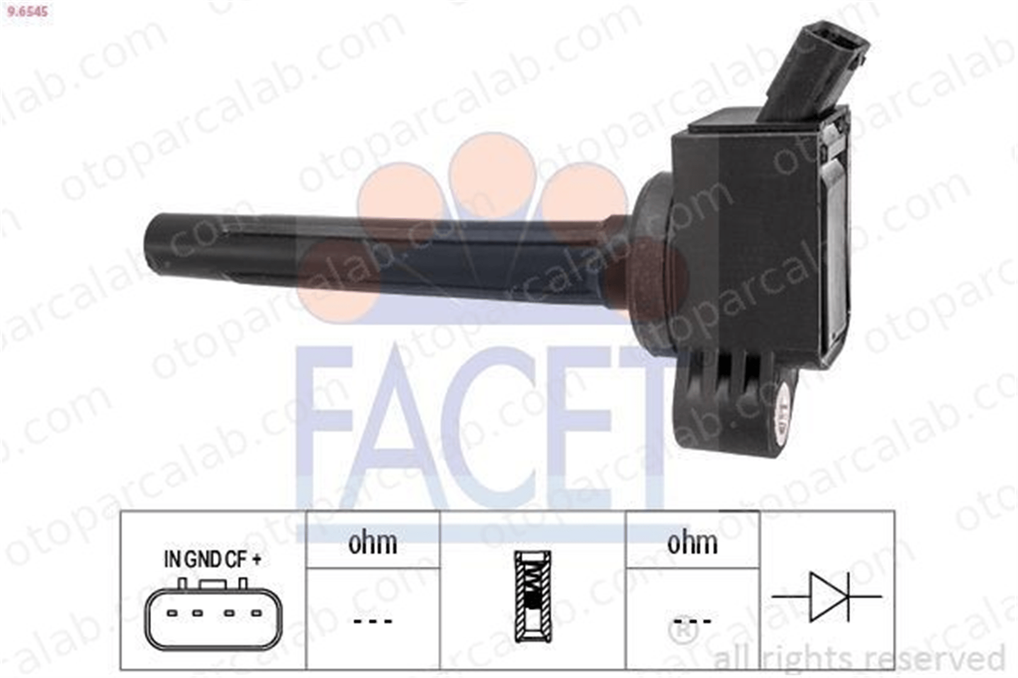 FACET 9.6545 Ateşleme Bobini TOYOTA C-HR AURIS 9091902271 133973