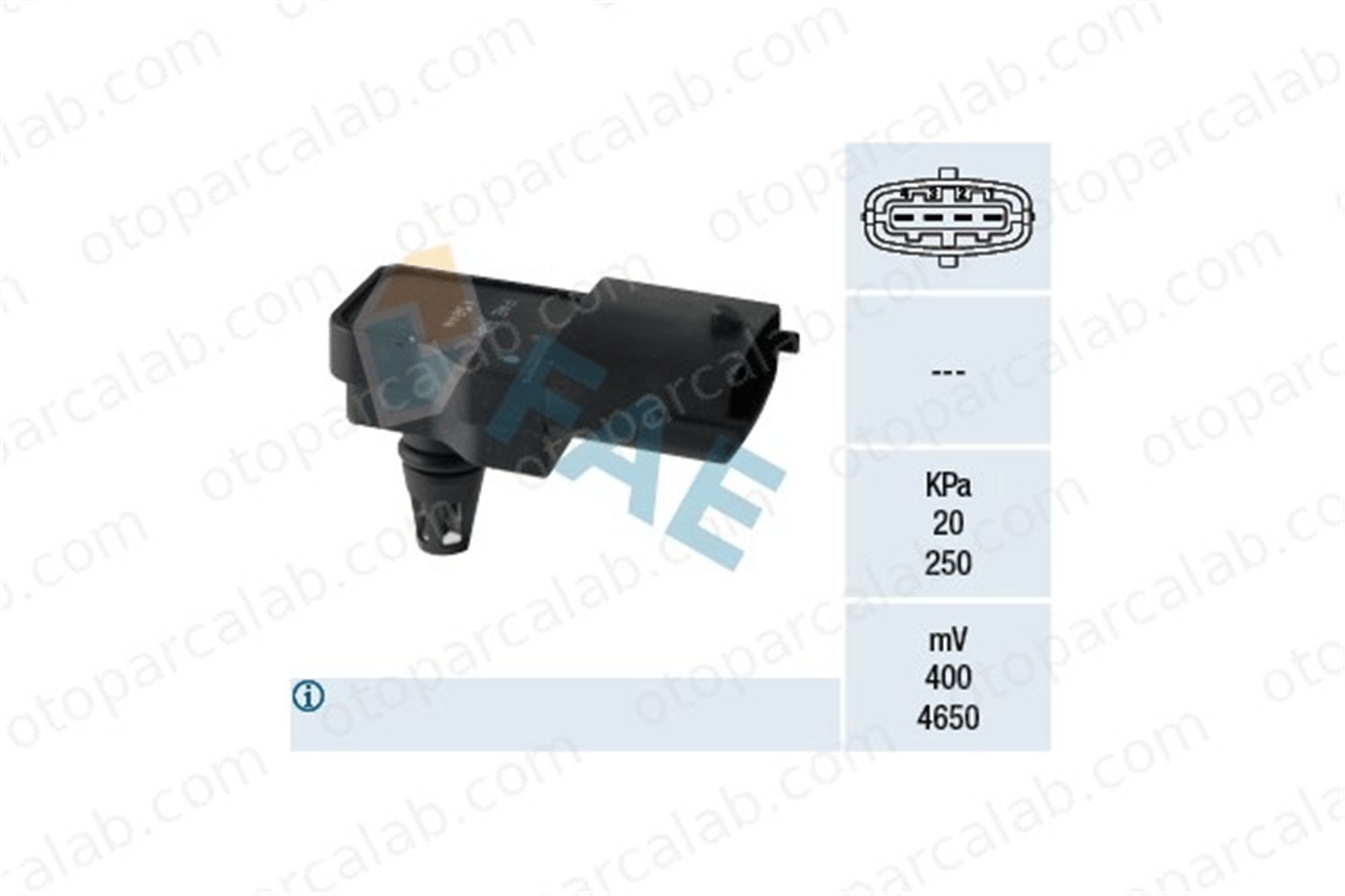 FAE 15044 MAP Sensörü IVECO DAILY IV Platform şasi ALFA ROMEO GIULIETTA 1238244 55238125