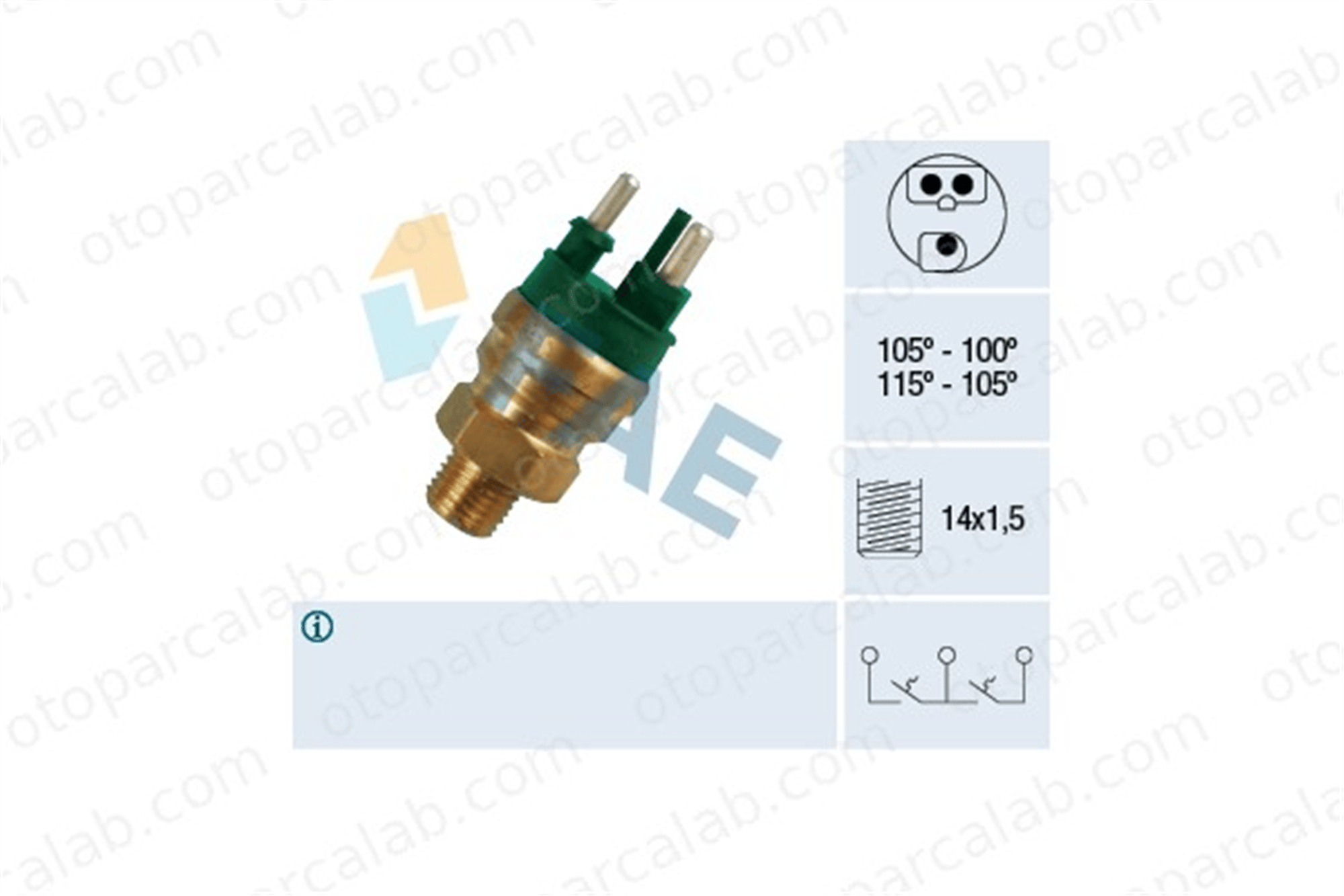 FAE 38130 Hararet Müşürü MERCEDES-BENZ S-SERISI 124 Sedan A0065456124 65454524